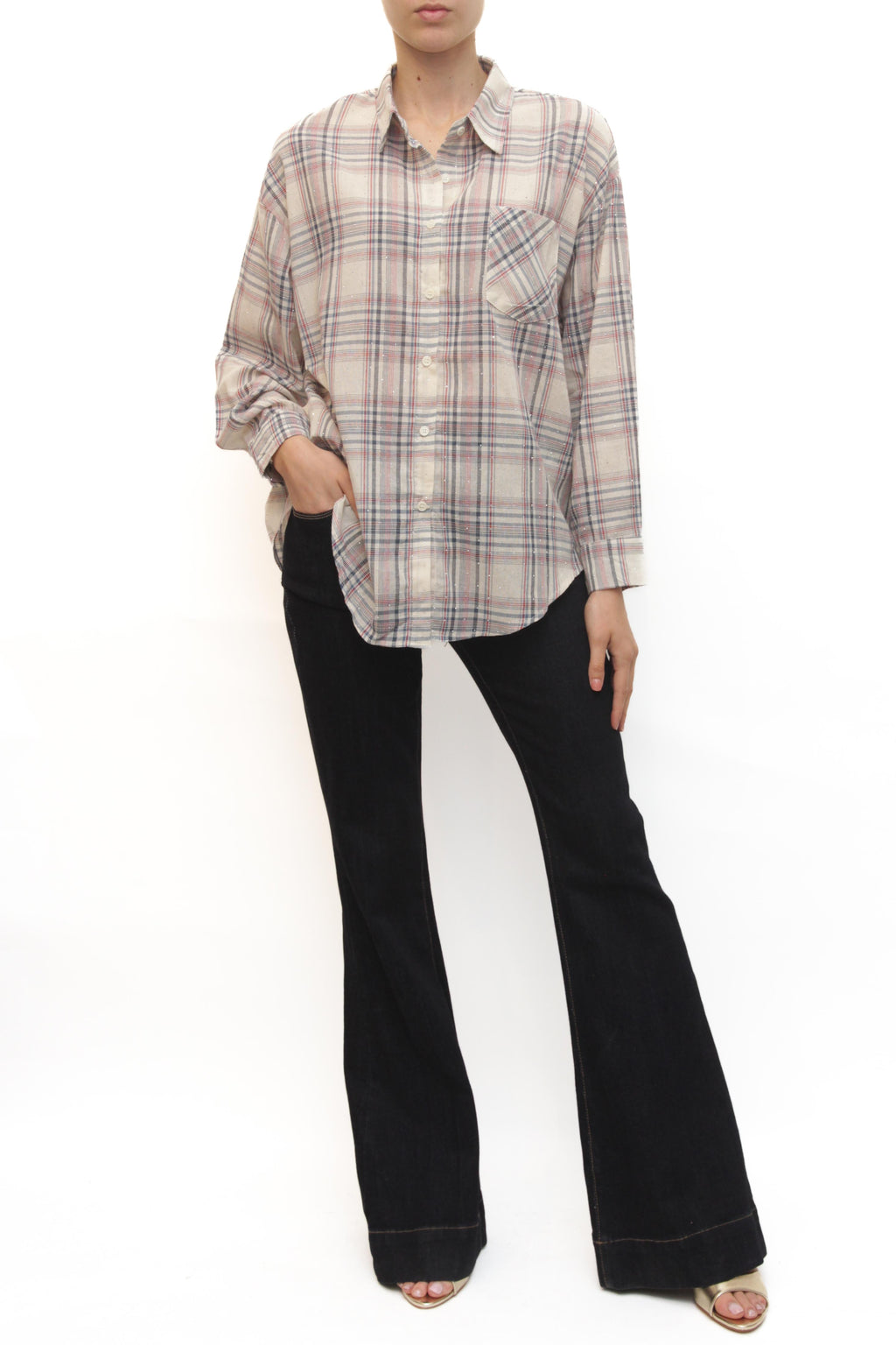 LEVH - Camicia Cankay - CHEK Blu/Beige/Bordx