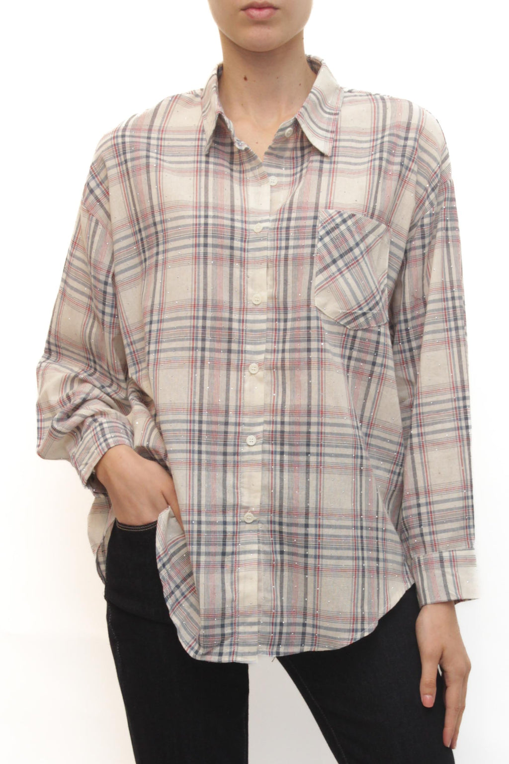 LEVH - Camicia Cankay - CHEK Blu/Beige/Bordx