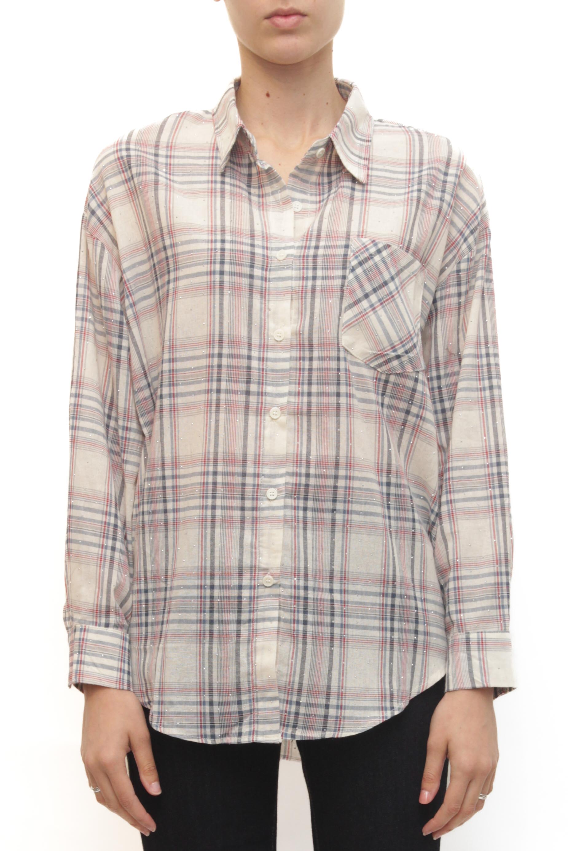 LEVH - Camicia Cankay - CHEK Blu/Beige/Bordx
