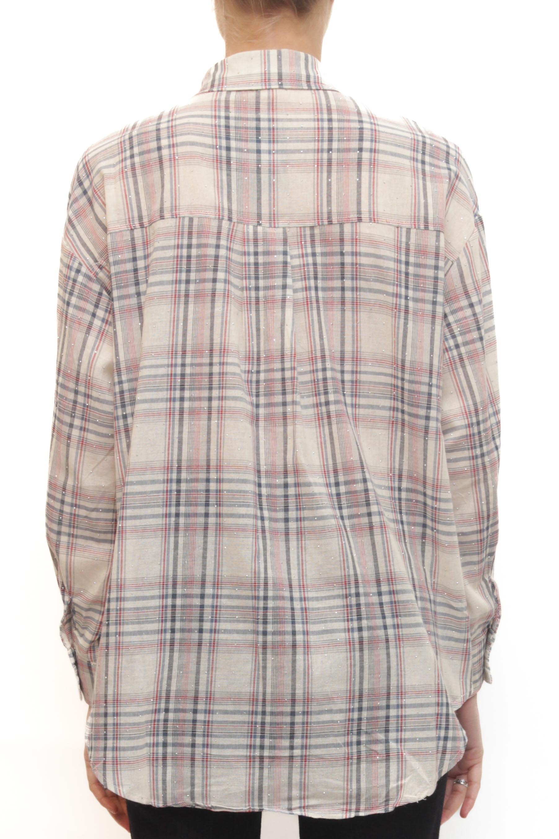 LEVH - Camicia Cankay - CHEK Blu/Beige/Bordx