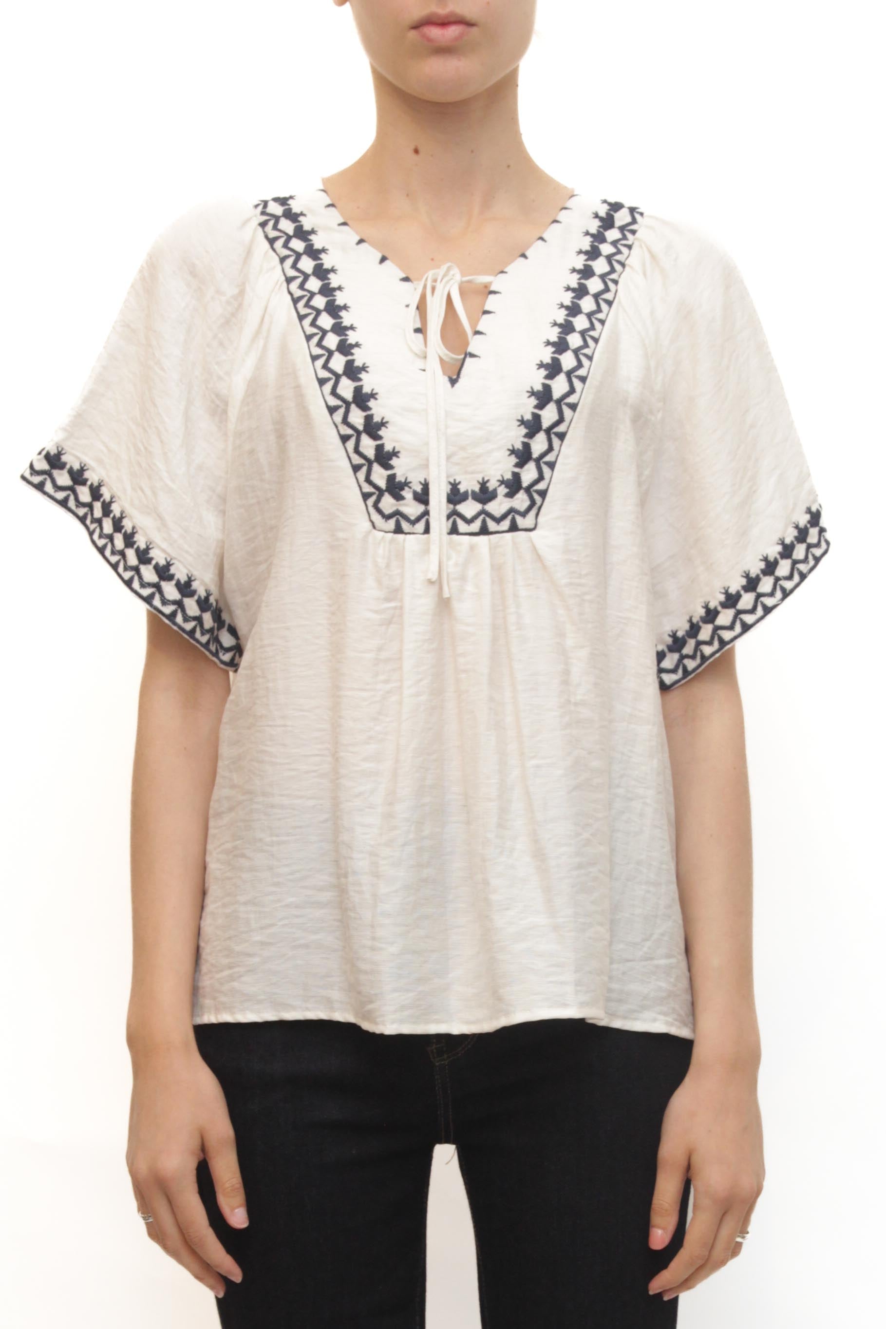 LEVH - Blusa Beverly - PANNA/blu