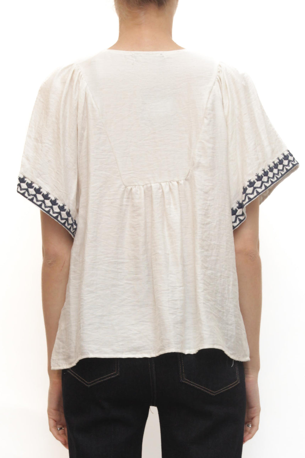 LEVH - Blusa Beverly - PANNA/blu