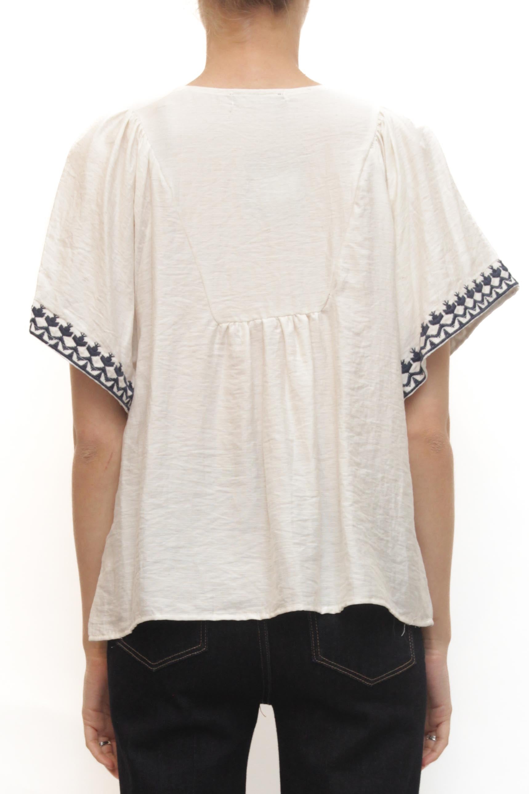 LEVH - Blusa Beverly - PANNA/blu