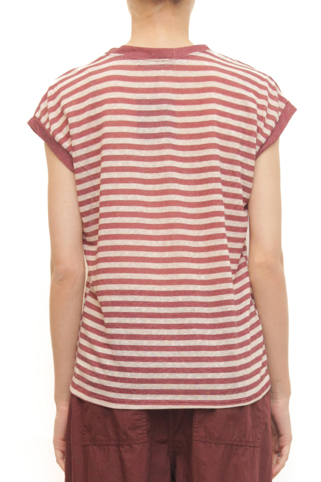 LEVH - T-shirt Tricia - riga rosa/bordx