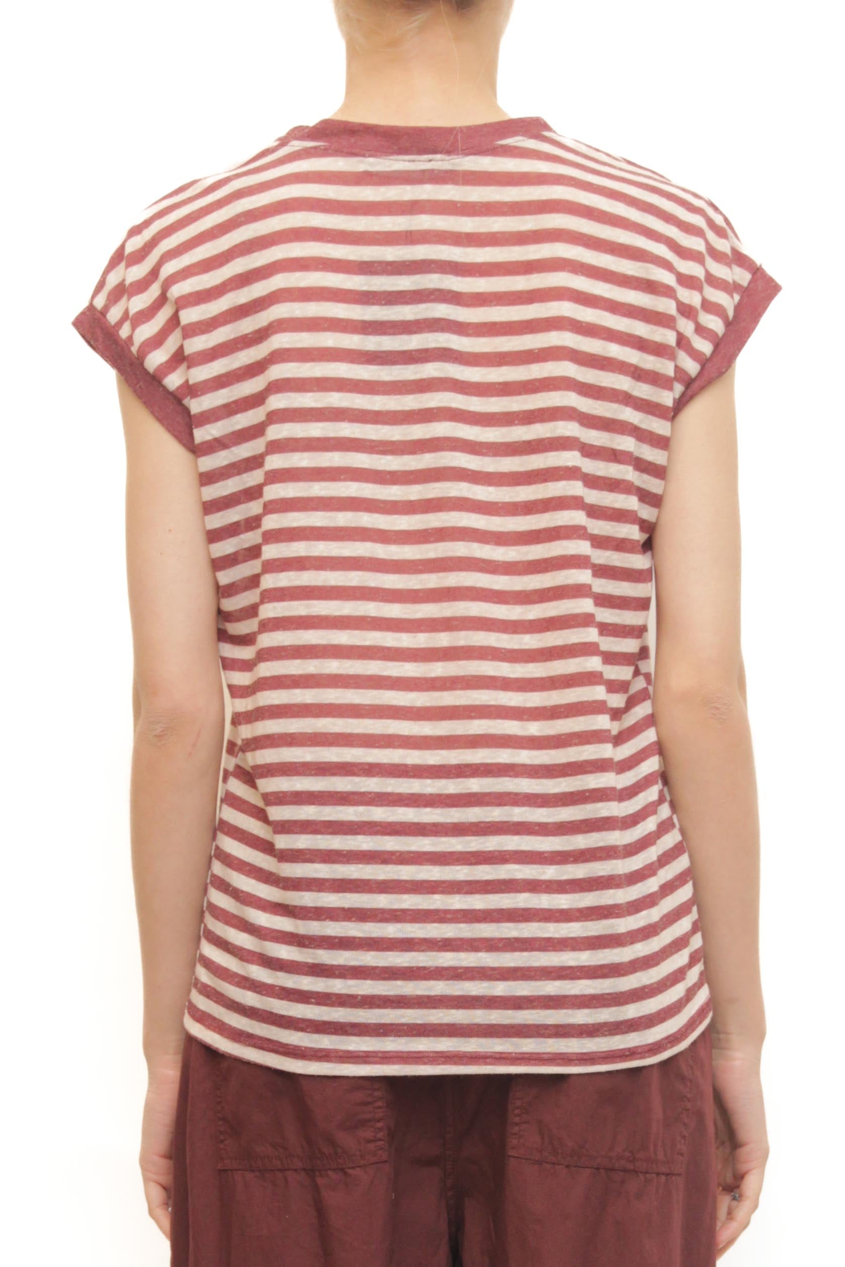 LEVH - T-shirt Tricia - riga rosa/bordx