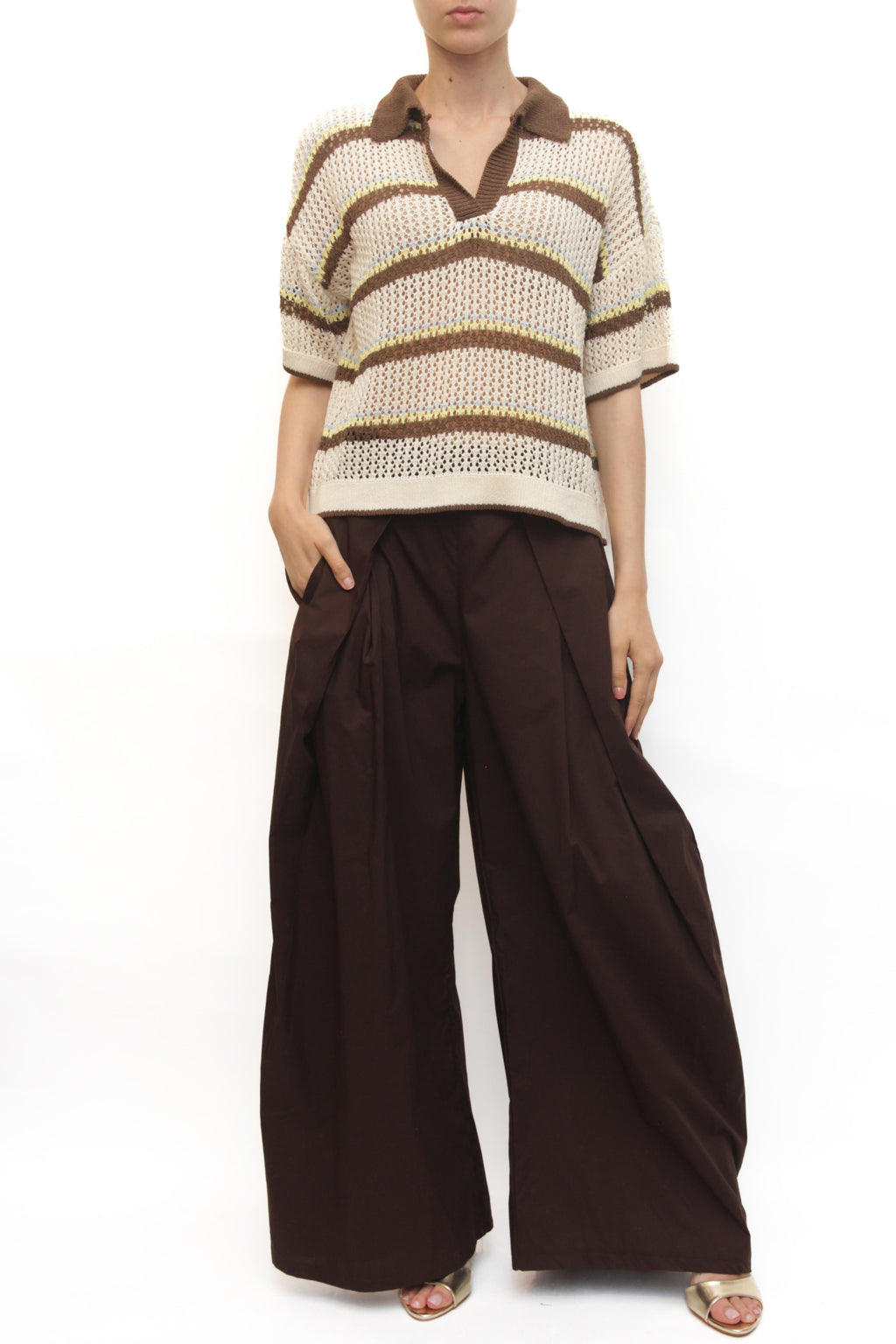 Maglia Marion - PANNA riga mar/gia/ce