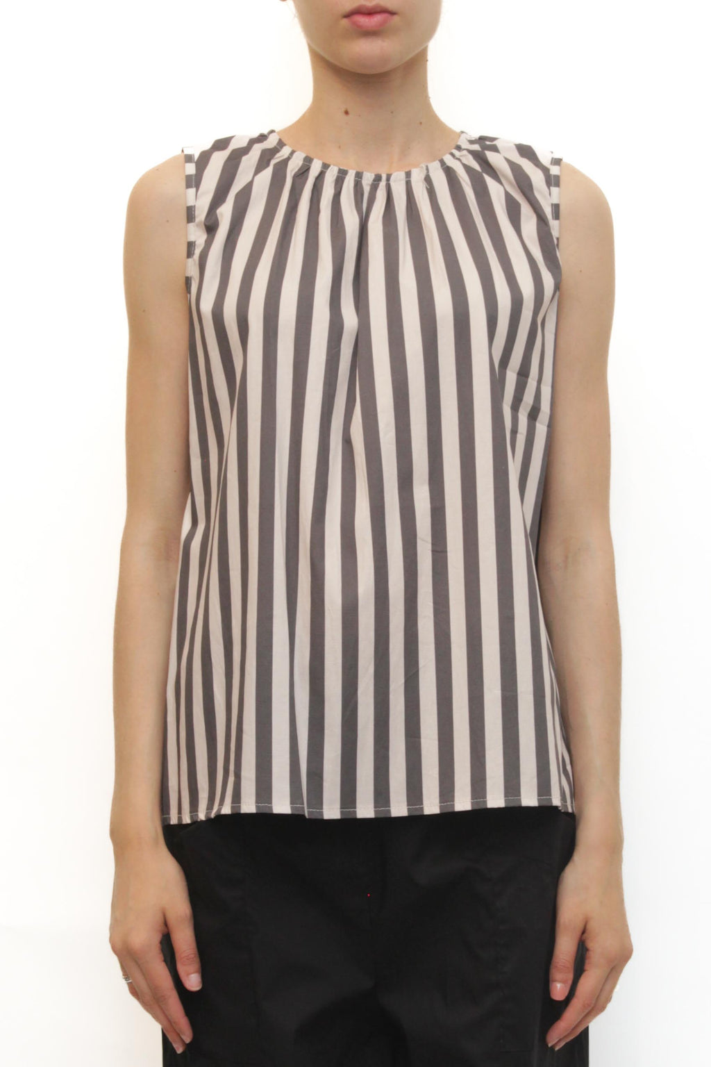 LEVH - Top Timotha - RIGA BIANCO/GRIGIO