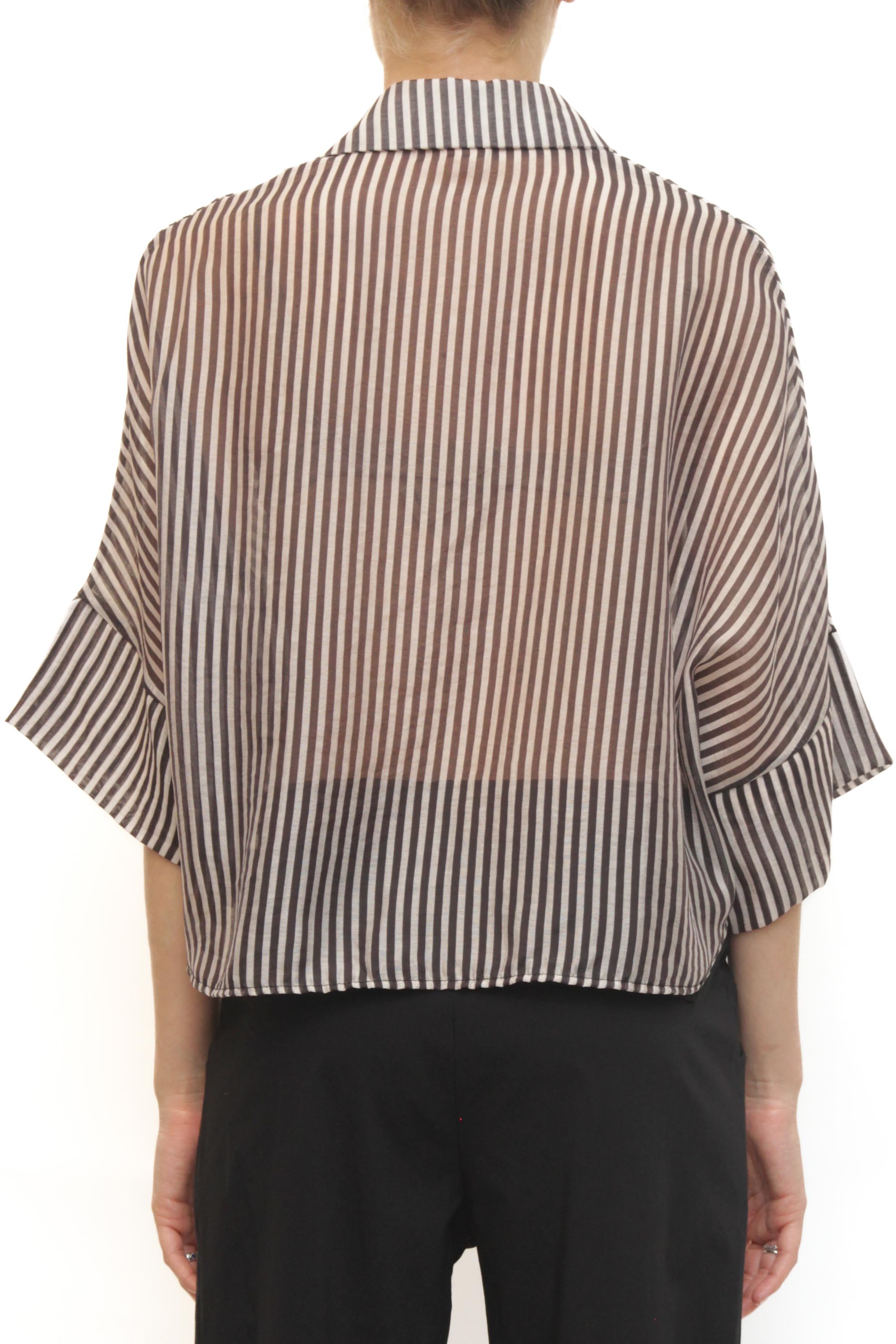 LEVH - Camicia Cannet - RIGA PANNA/NERO
