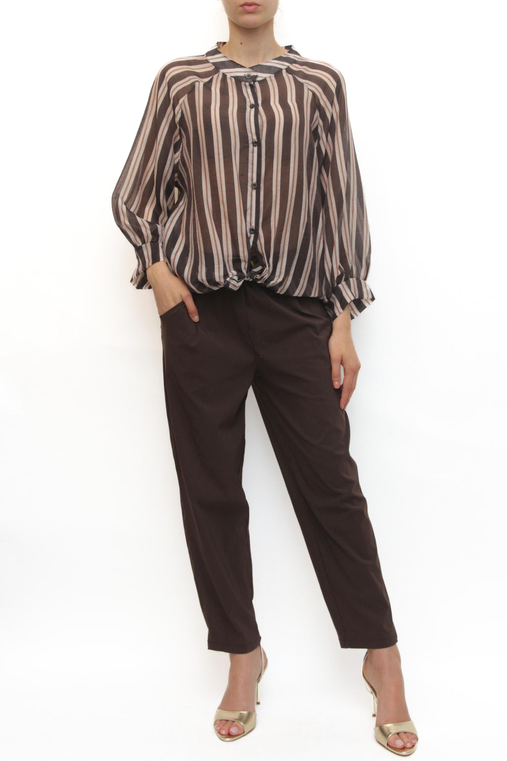 LEVH - Pantalone Poissy - MARRONE