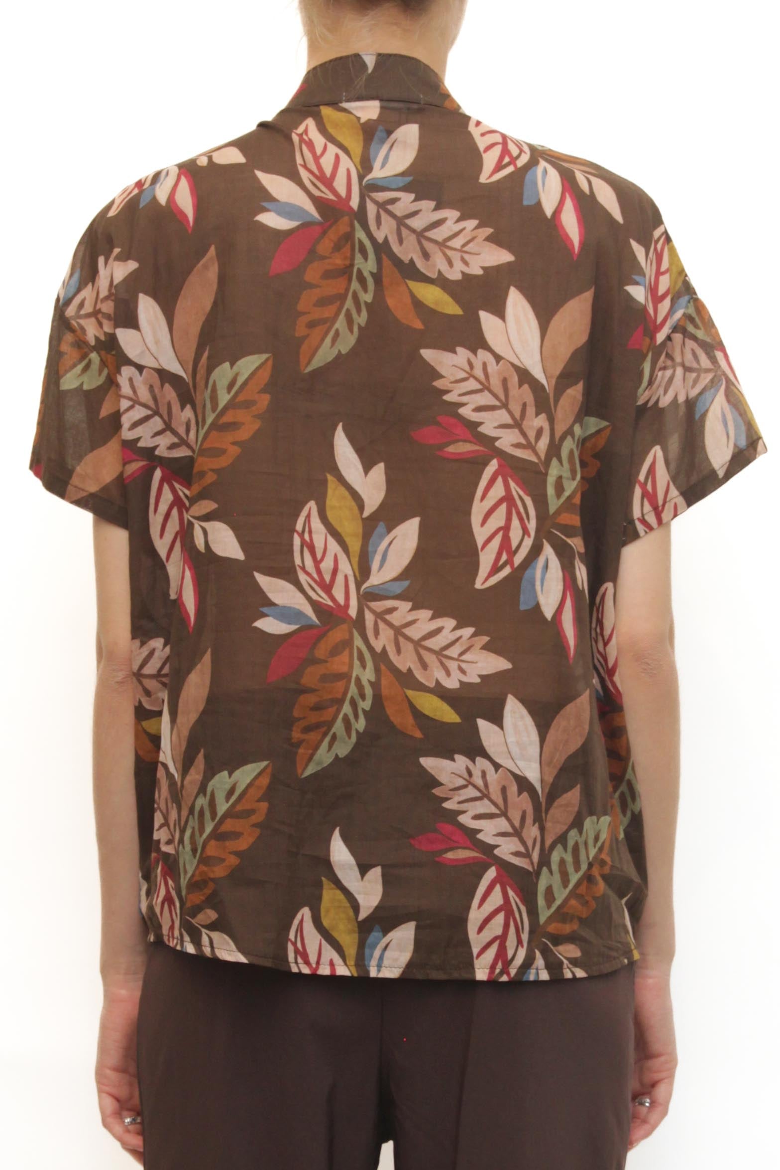 LEVH - Camicia Caen - marrone fiore colorato