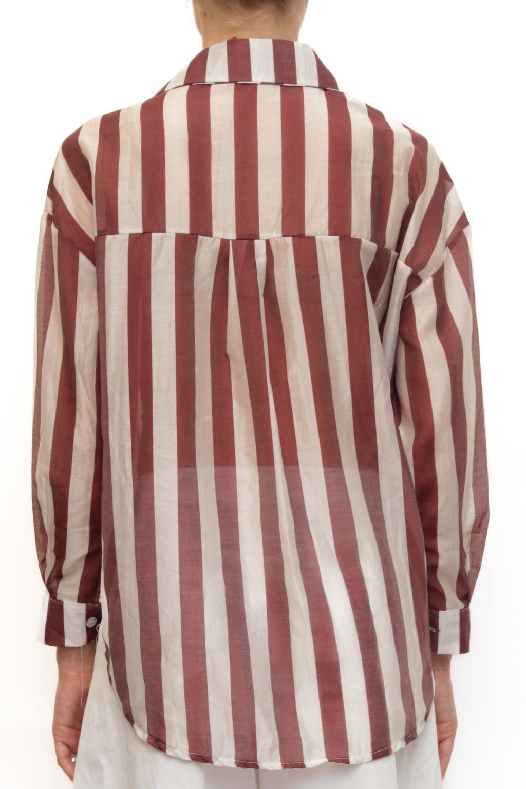 LEVH - camicia Clemenzia - RIGA BIANCO/BORDX