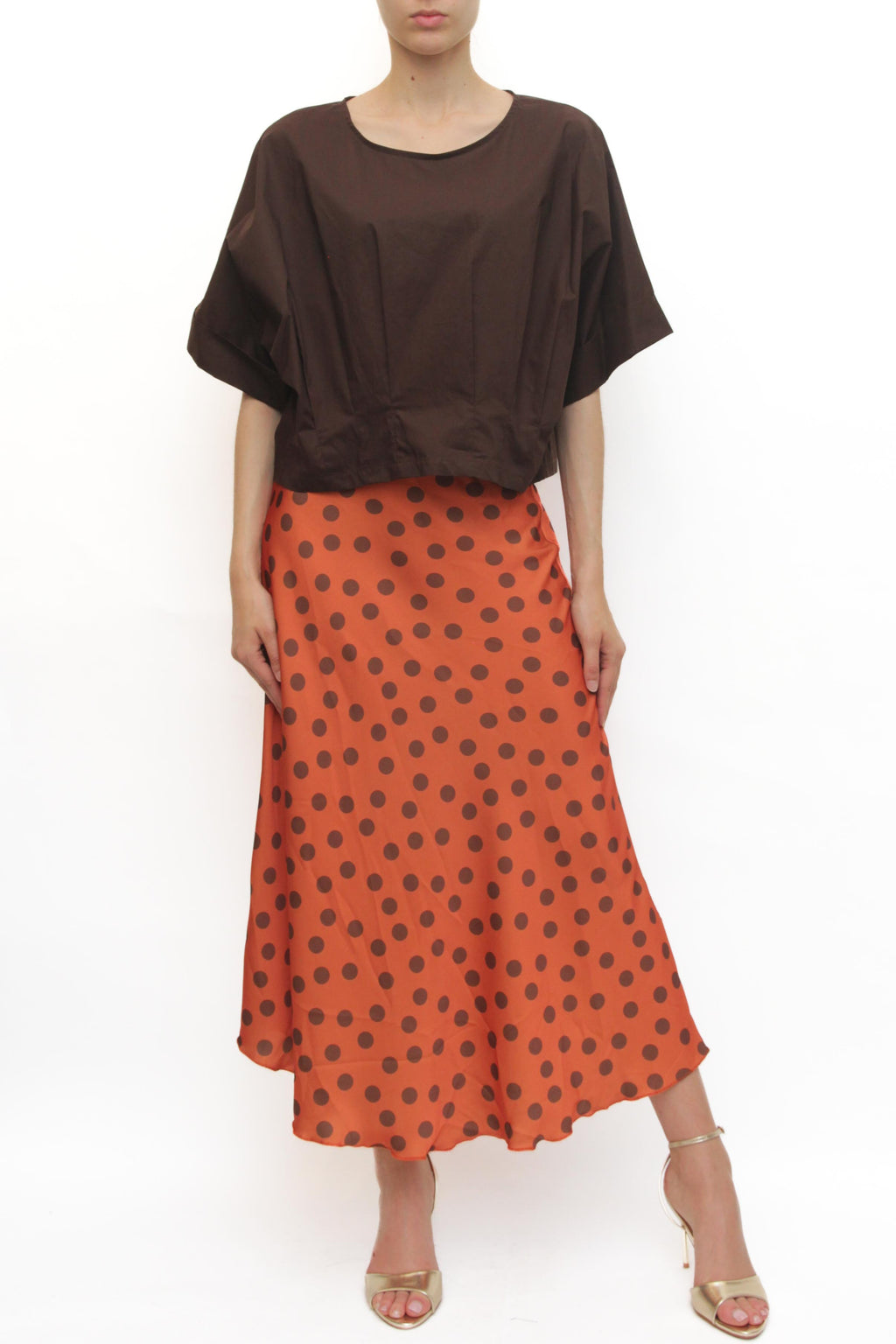 LEVH - Gonna Gardez - Arancio pois marrone