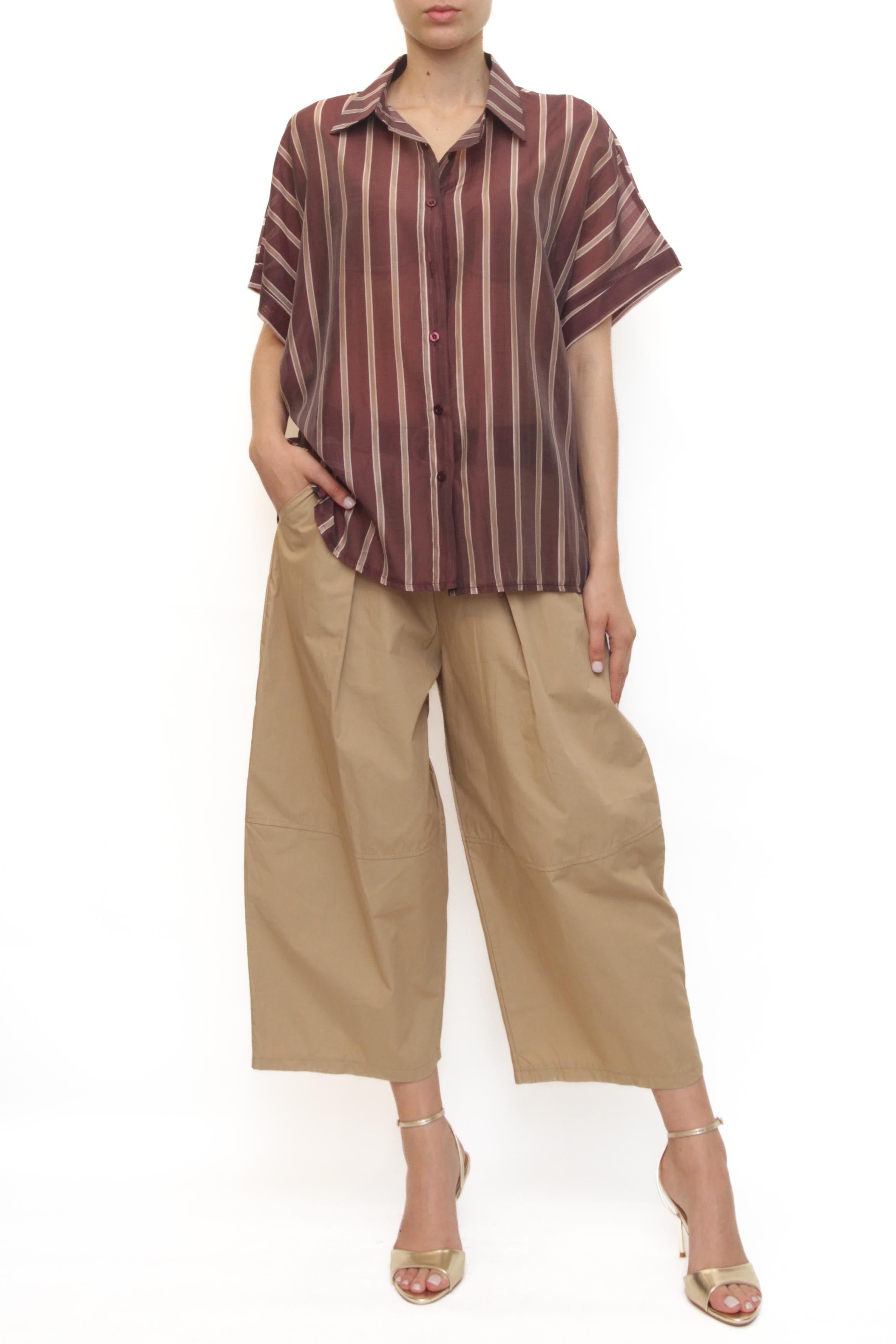 LEVH - Camicia Challans - Riga bord/oro