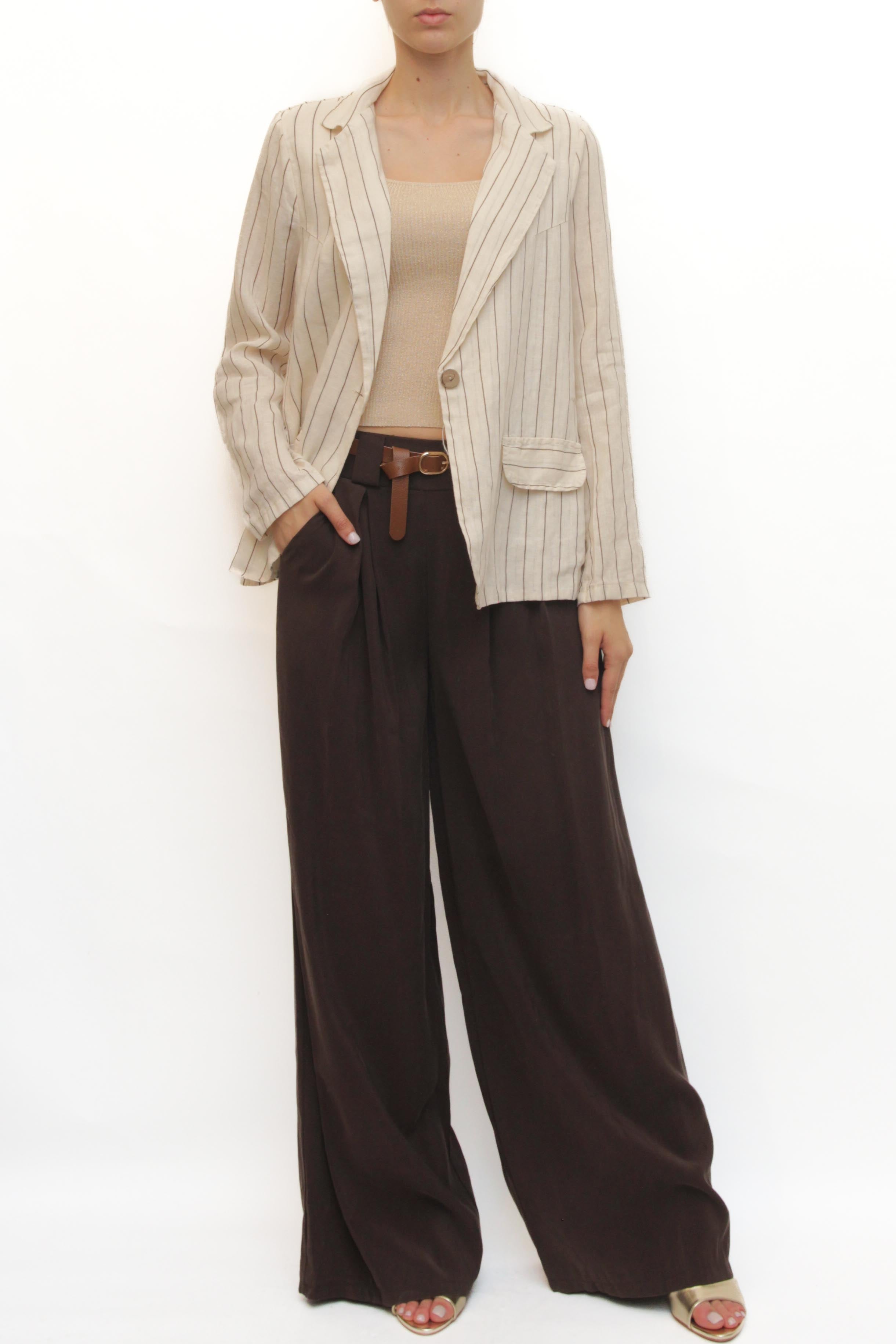 LEVH - Blazer Bethany - RIGA BEIGE/MARRONE