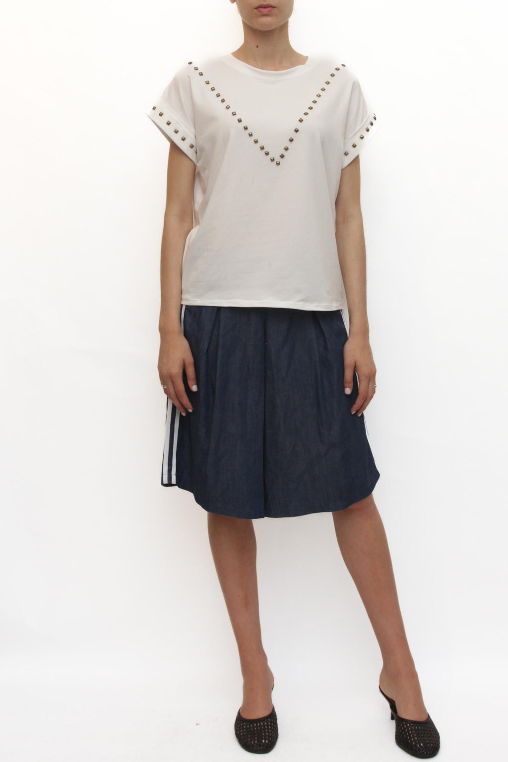 LEVH - Bermuda Blanche - DENIM SCURO
