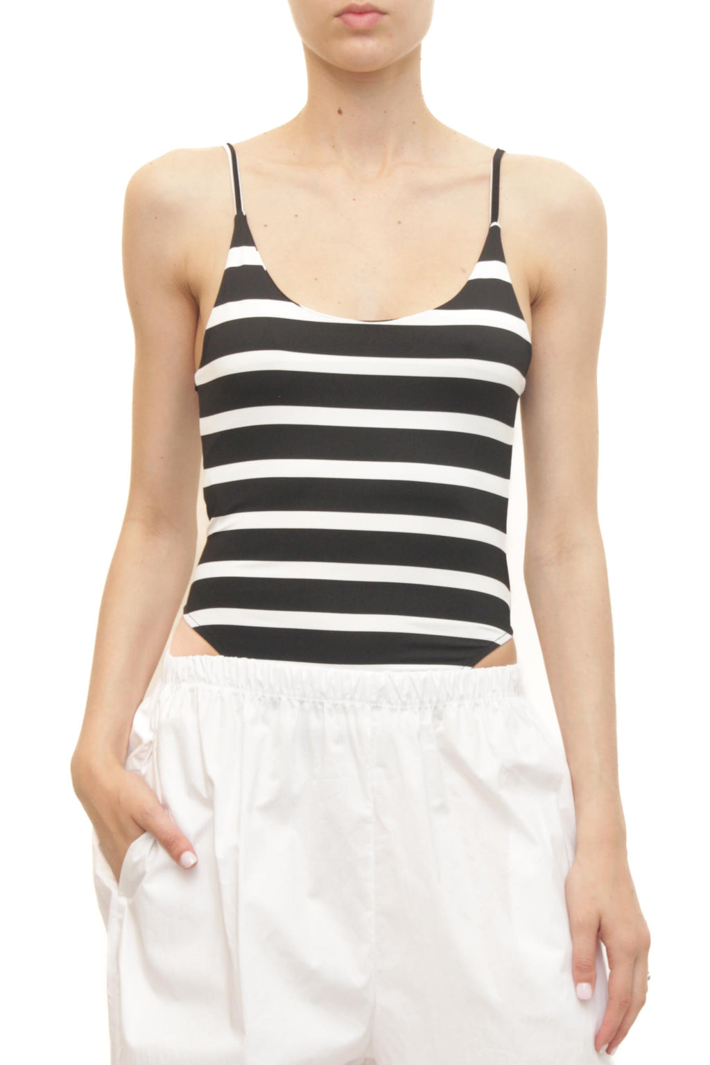 LEVH - Body Barbara - RIGA BIANCO/NERO