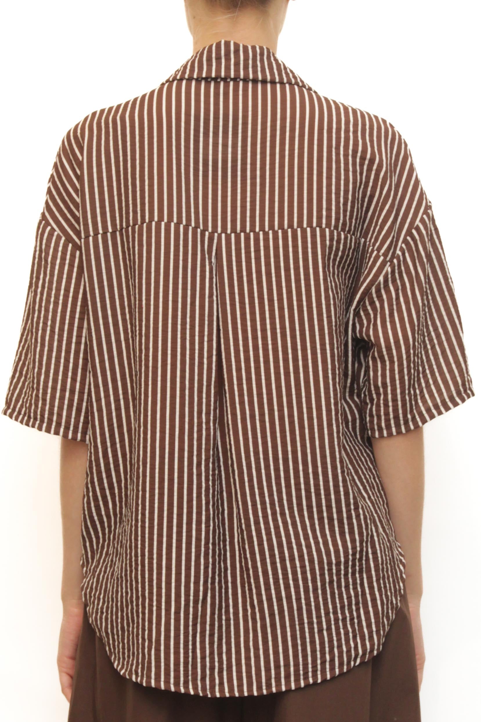 LEVH - Camicia Concord - Riga moka/bianco