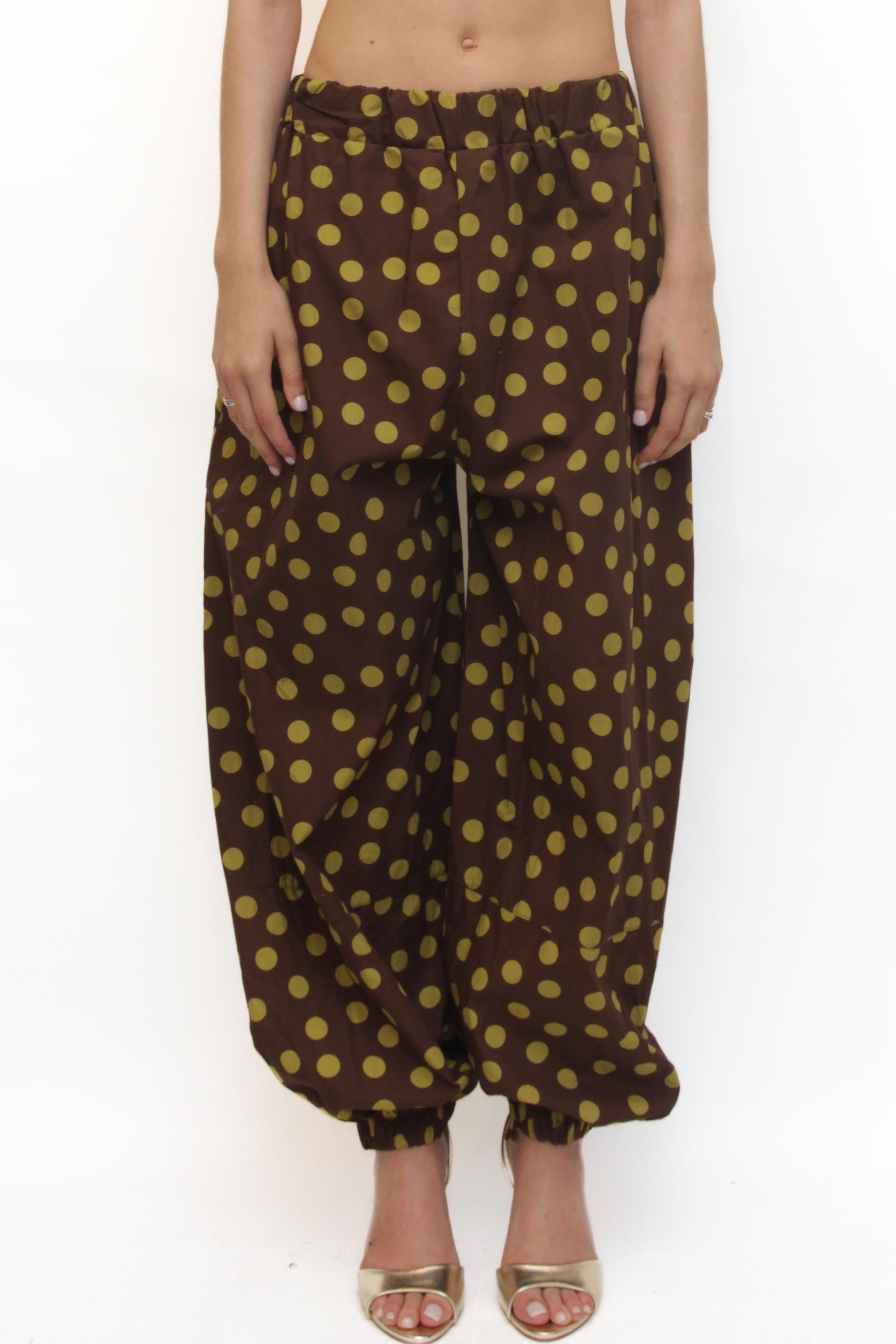 LEVH - Pantalone Platora - Marrone pois pistacchio