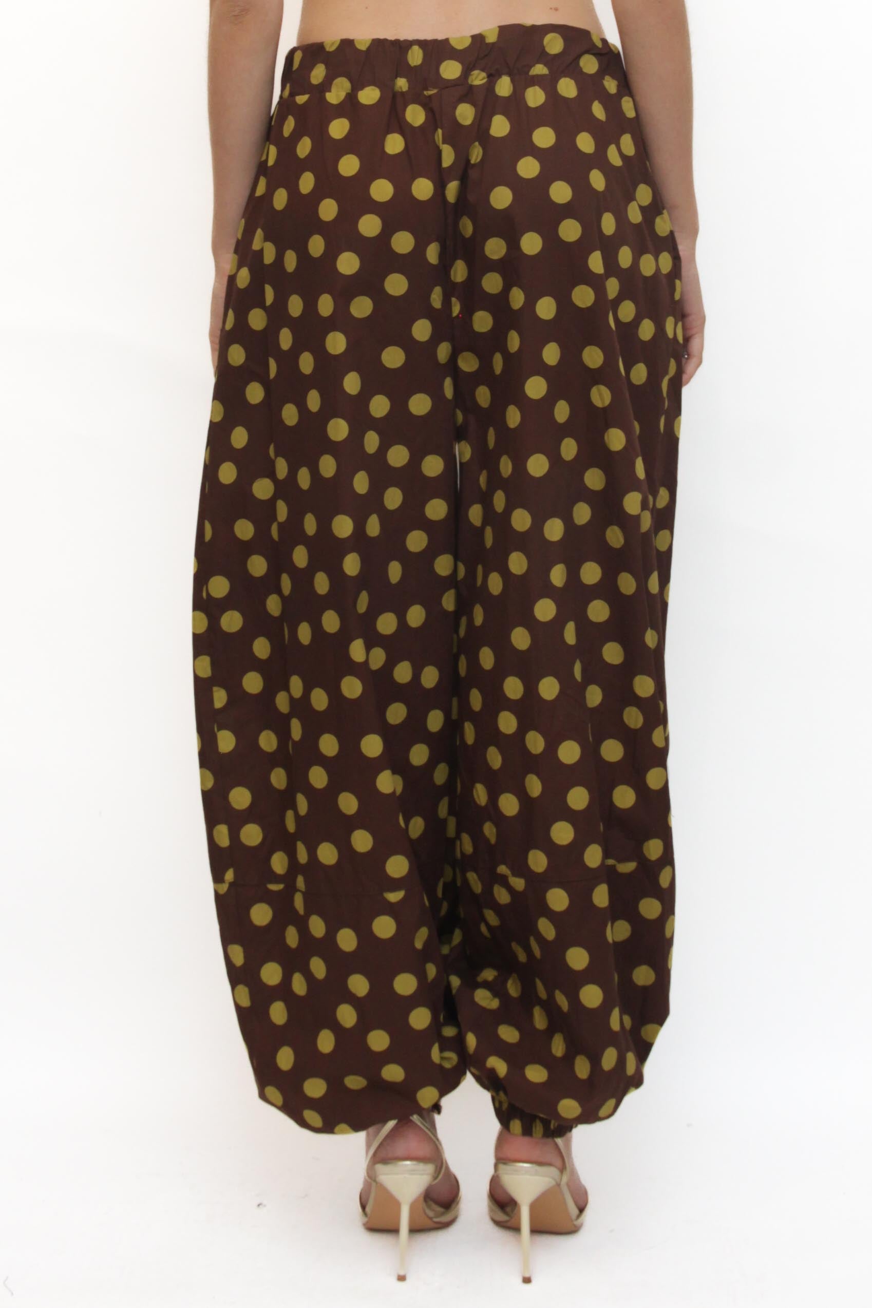 LEVH - Pantalone Platora - Marrone pois pistacchio