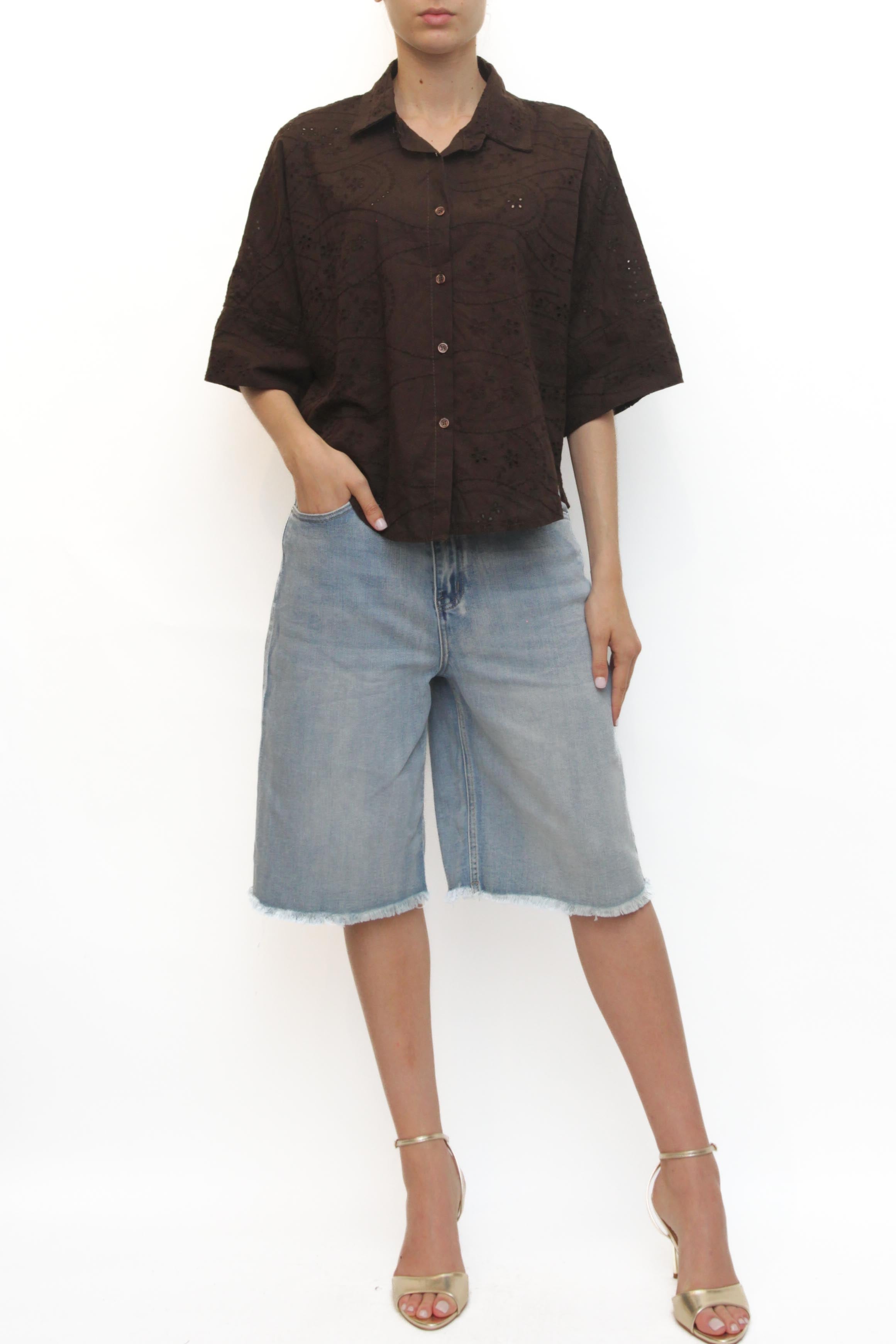 LEVH - Camicia Cabriès - MARRONE