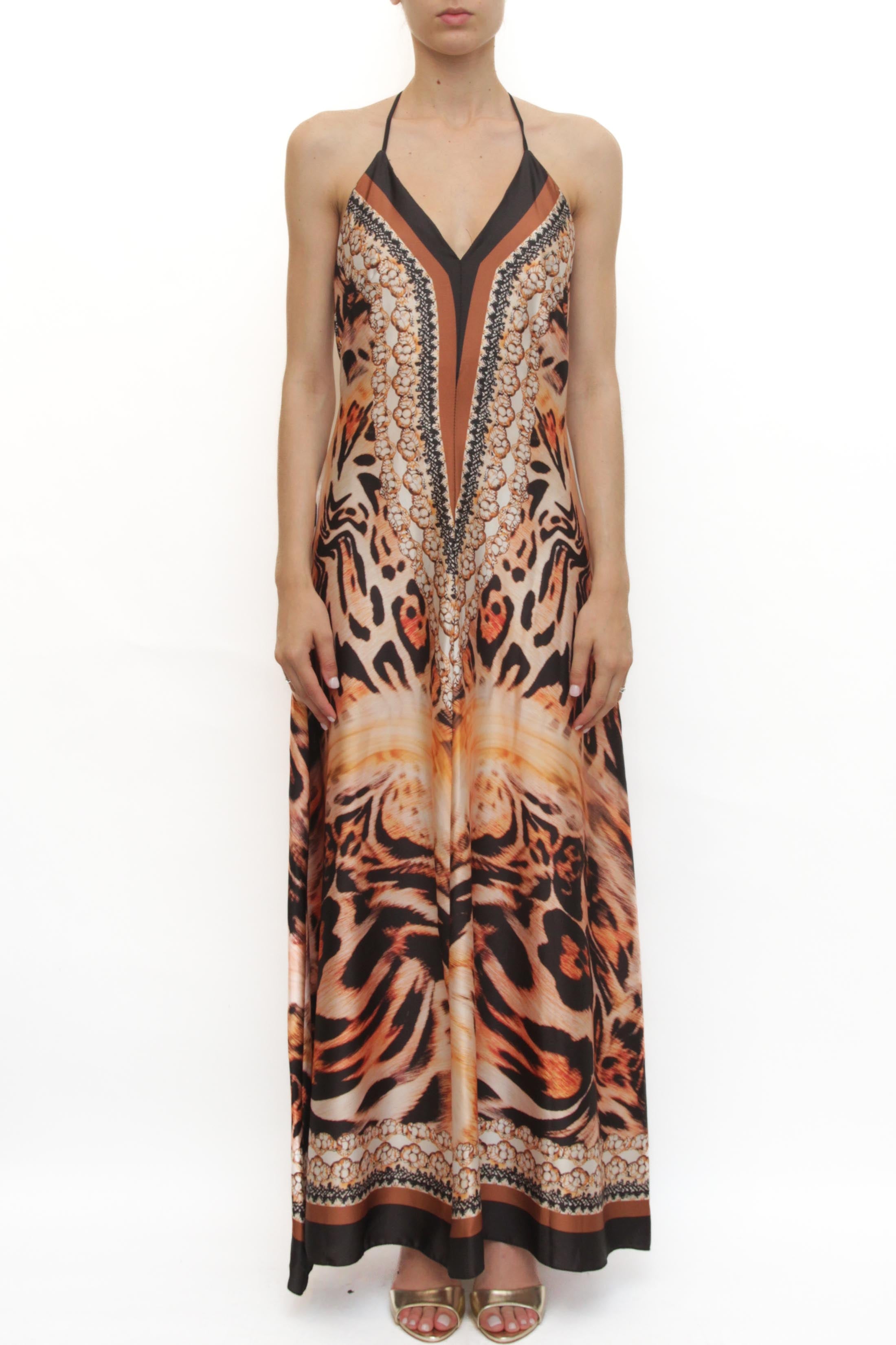 LEVH - Abito Amélie - Animalier nero/beige
