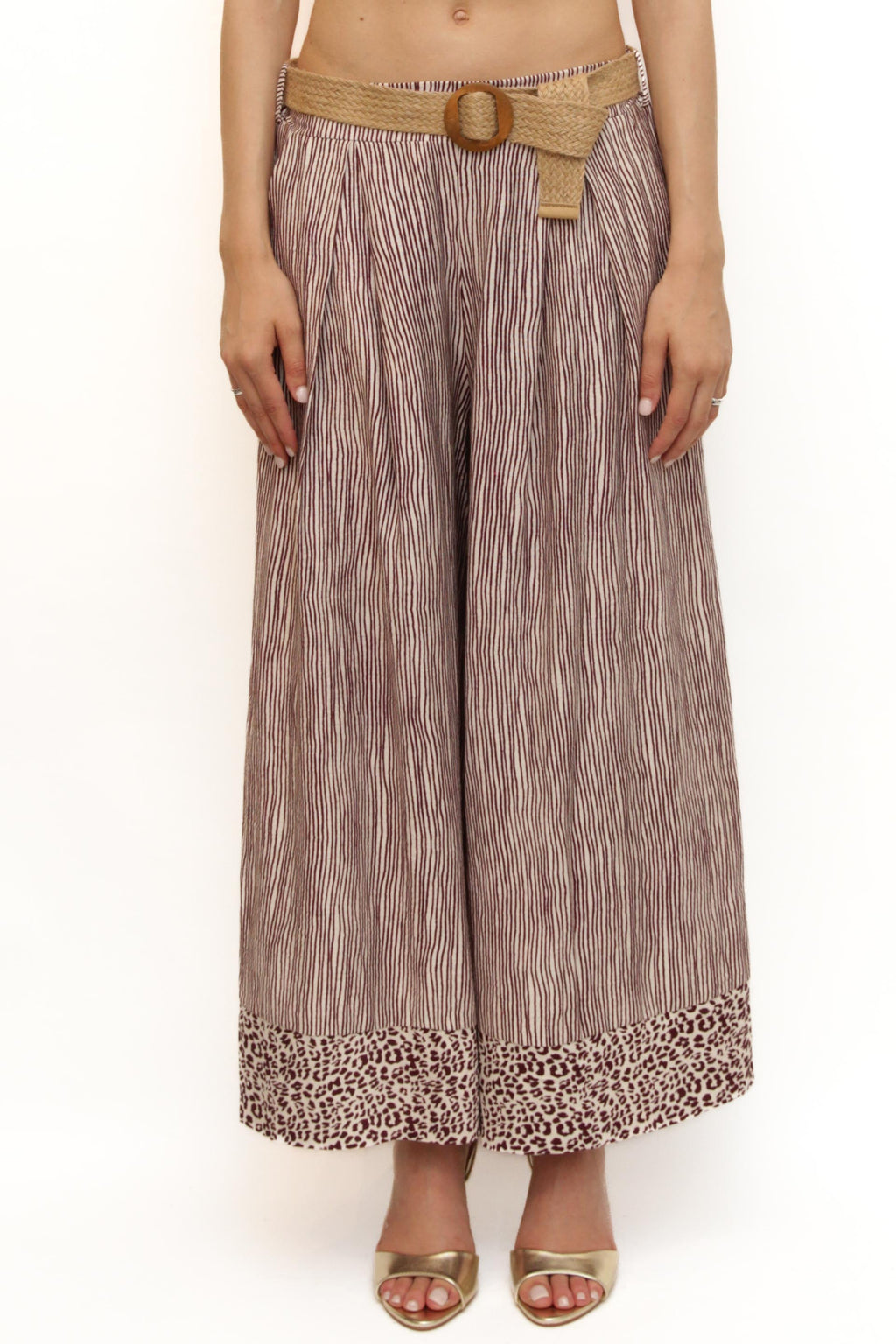 LEVH - Pantalone Peggie - RIGA PANNA/BORDX