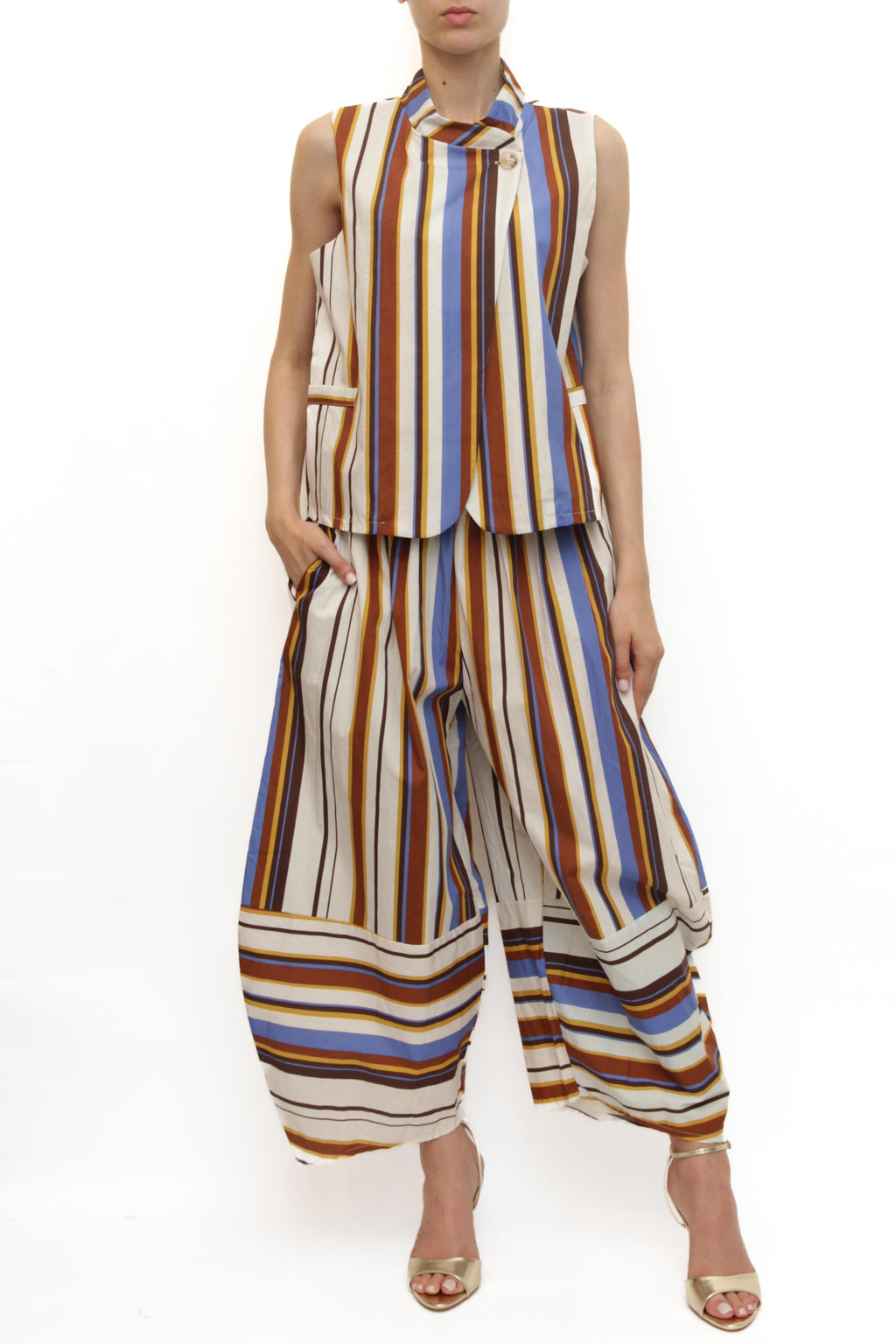 LEVH - Pantalone Pashie - Riga multicolr avion