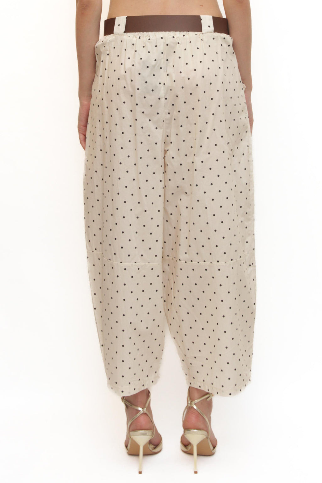 LEVH - Pantalone Praslin - Bianco pois nero