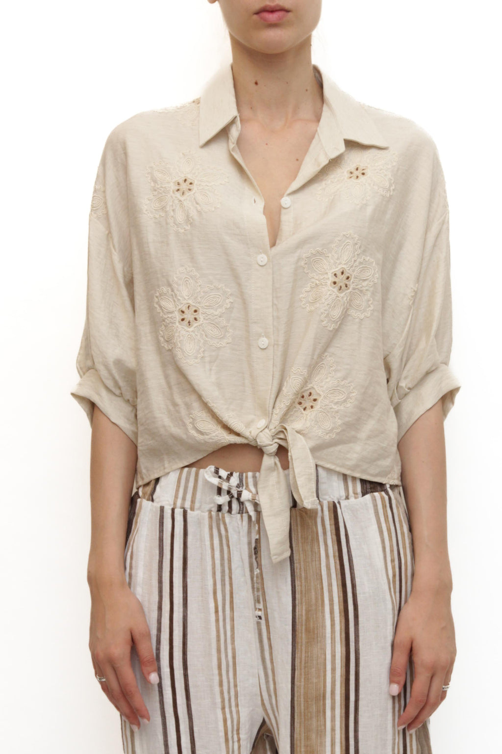 LEVH - Camicia Champagne - BEIGE