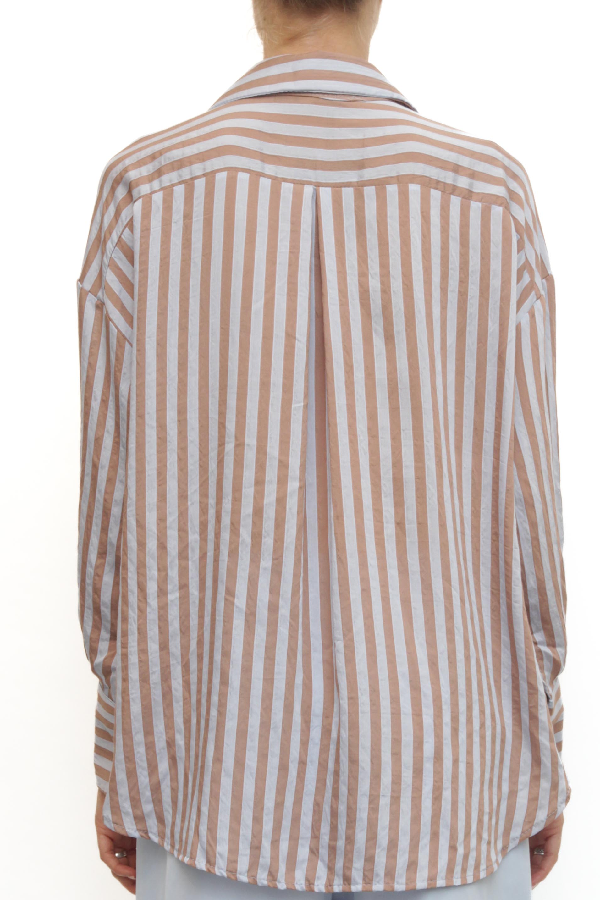 LEVH - Camicia Cleofe - RIGA BEIGE/CELESTE