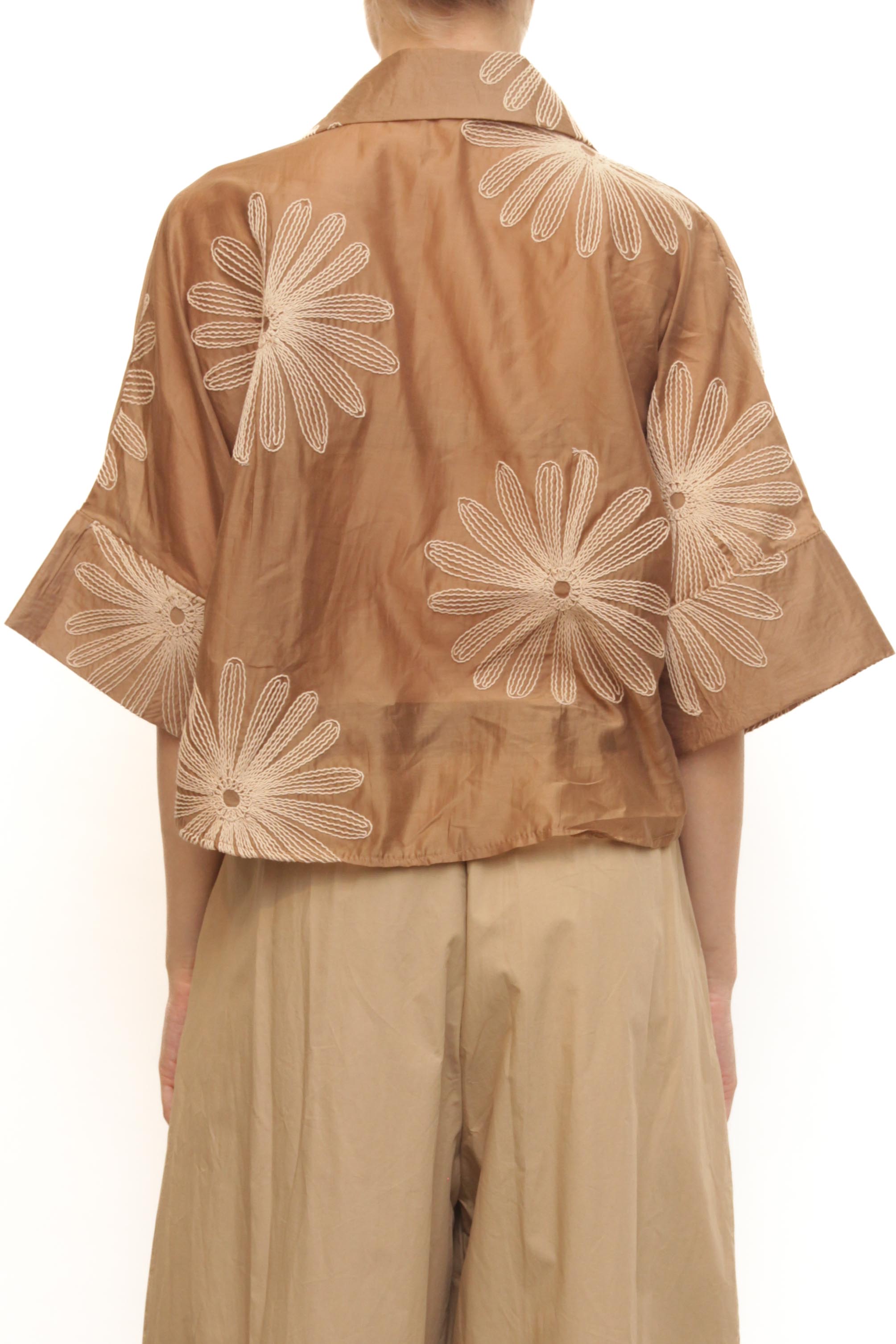 LEVH - Camicia Claudia - Tabacco fiore beige