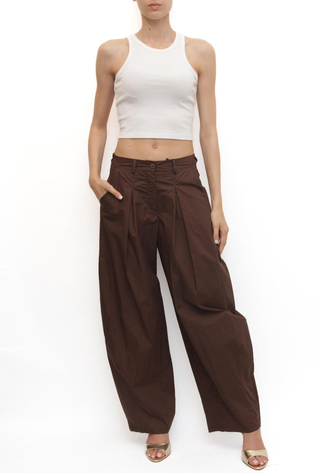 LEVH - Pantalone Paulien - MARRONE