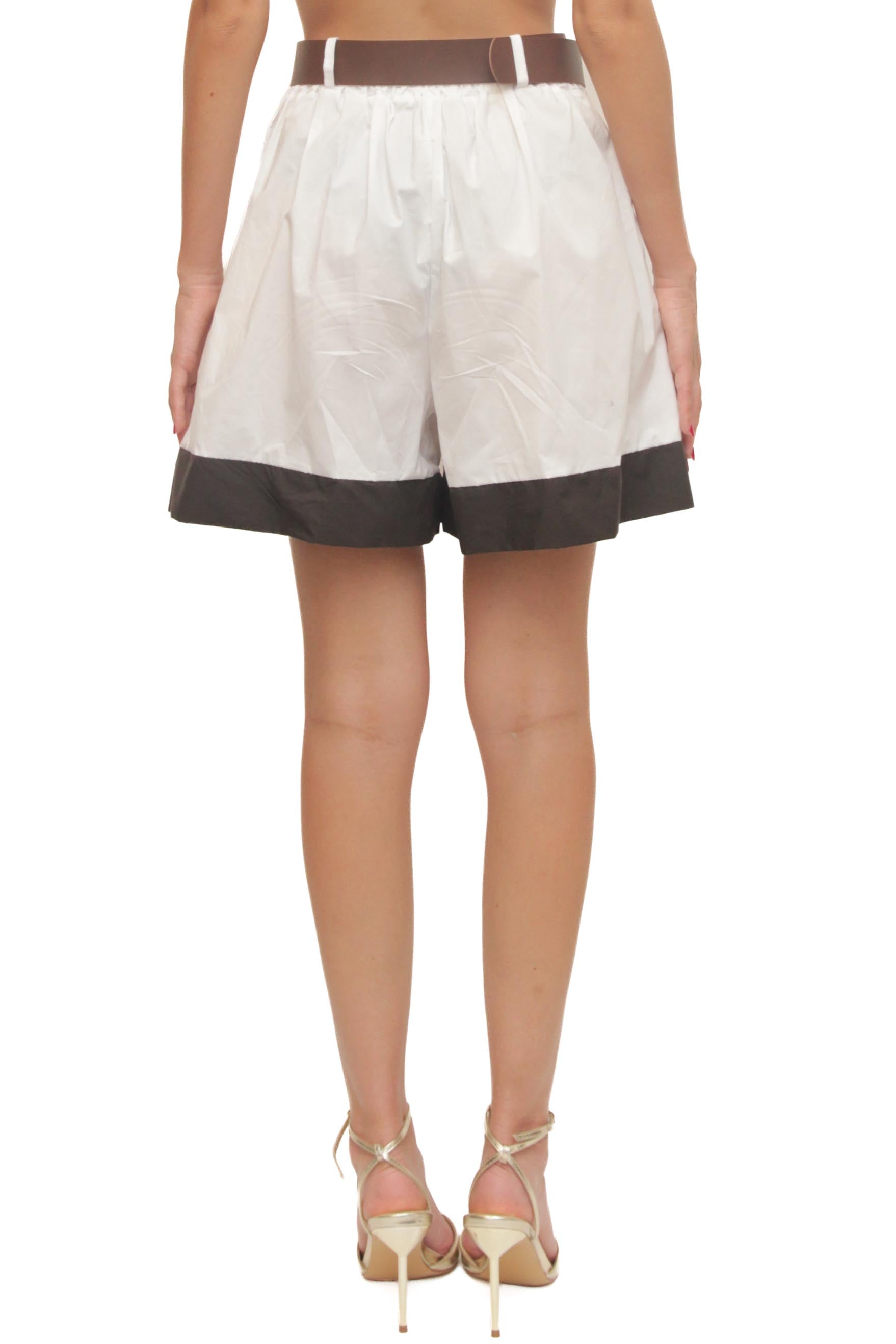 LEVH - Shorts Sharalyn - BIANCO/MARRONE
