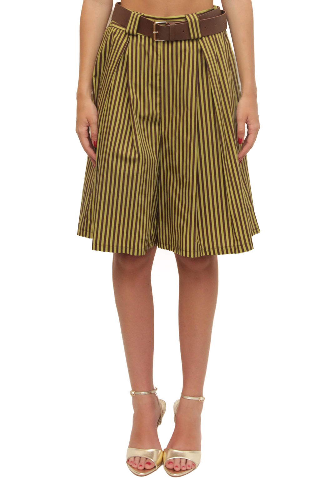 LEVH - Bermuda Belar - Riga pistacchio/marrone