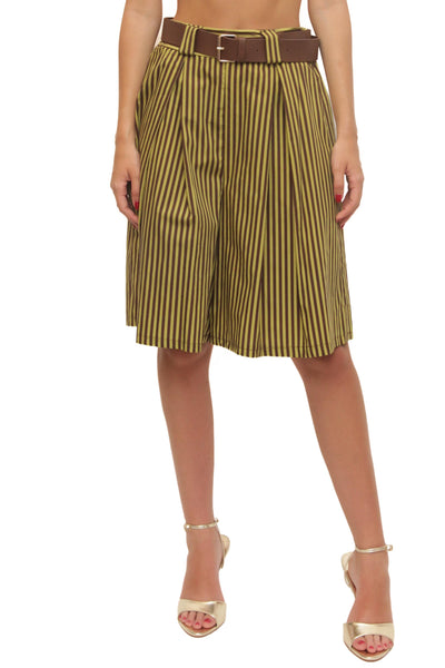 LEVH - Bermuda Belar - Riga pistacchio/marrone