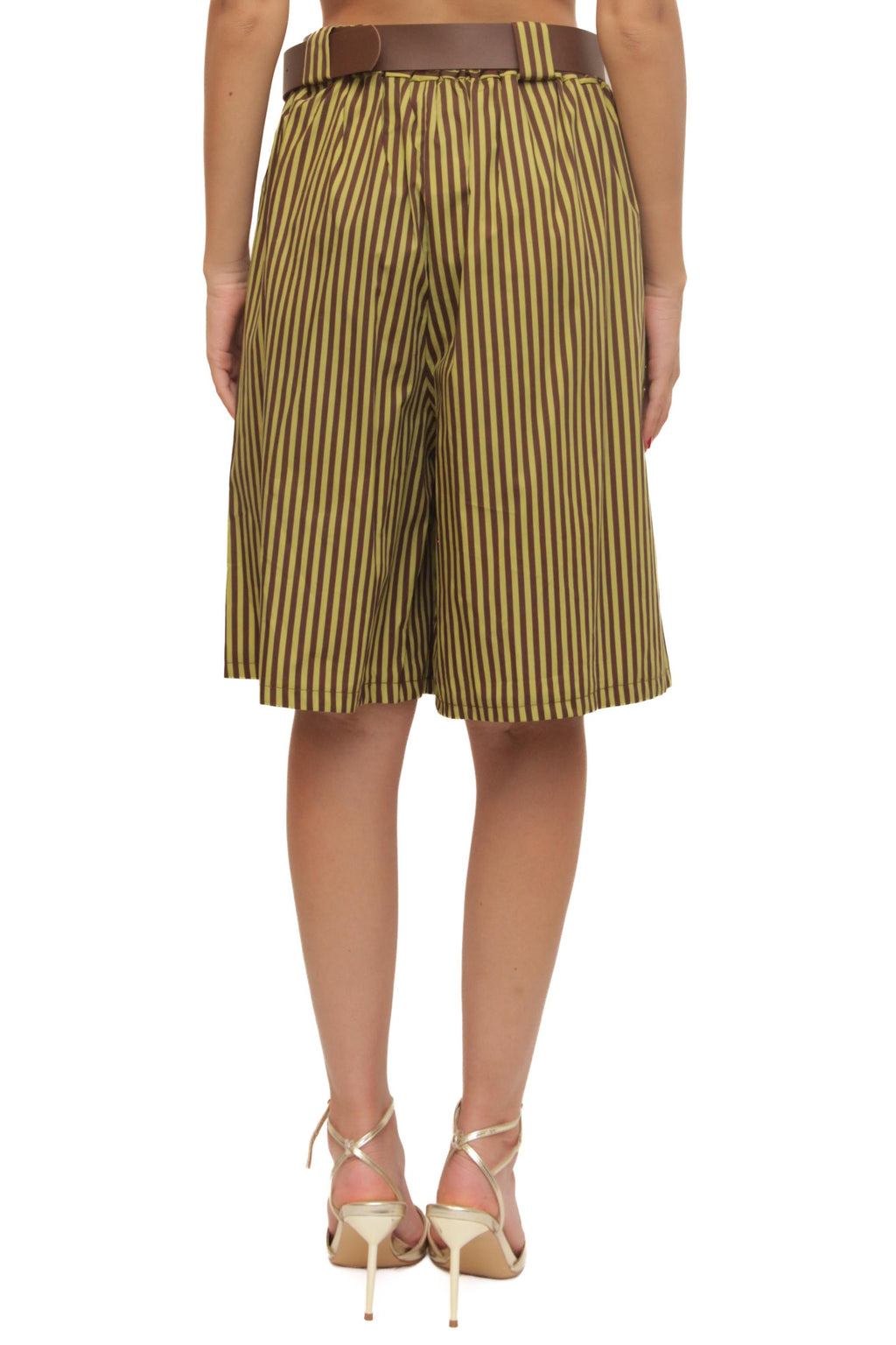 LEVH - Bermuda Belar - Riga pistacchio/marrone