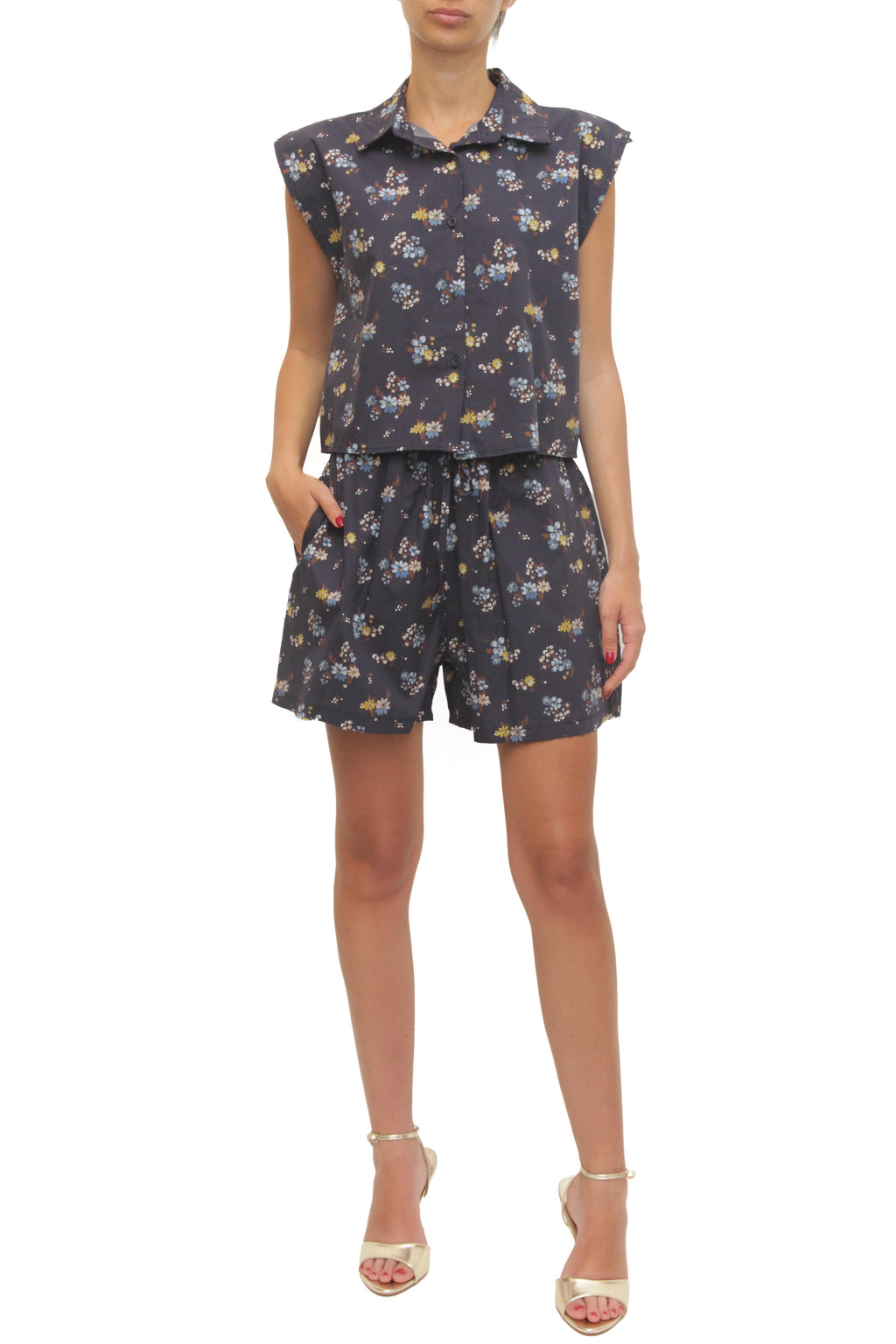 LEVH - Camicia Clarisa - F.BLU FIORE