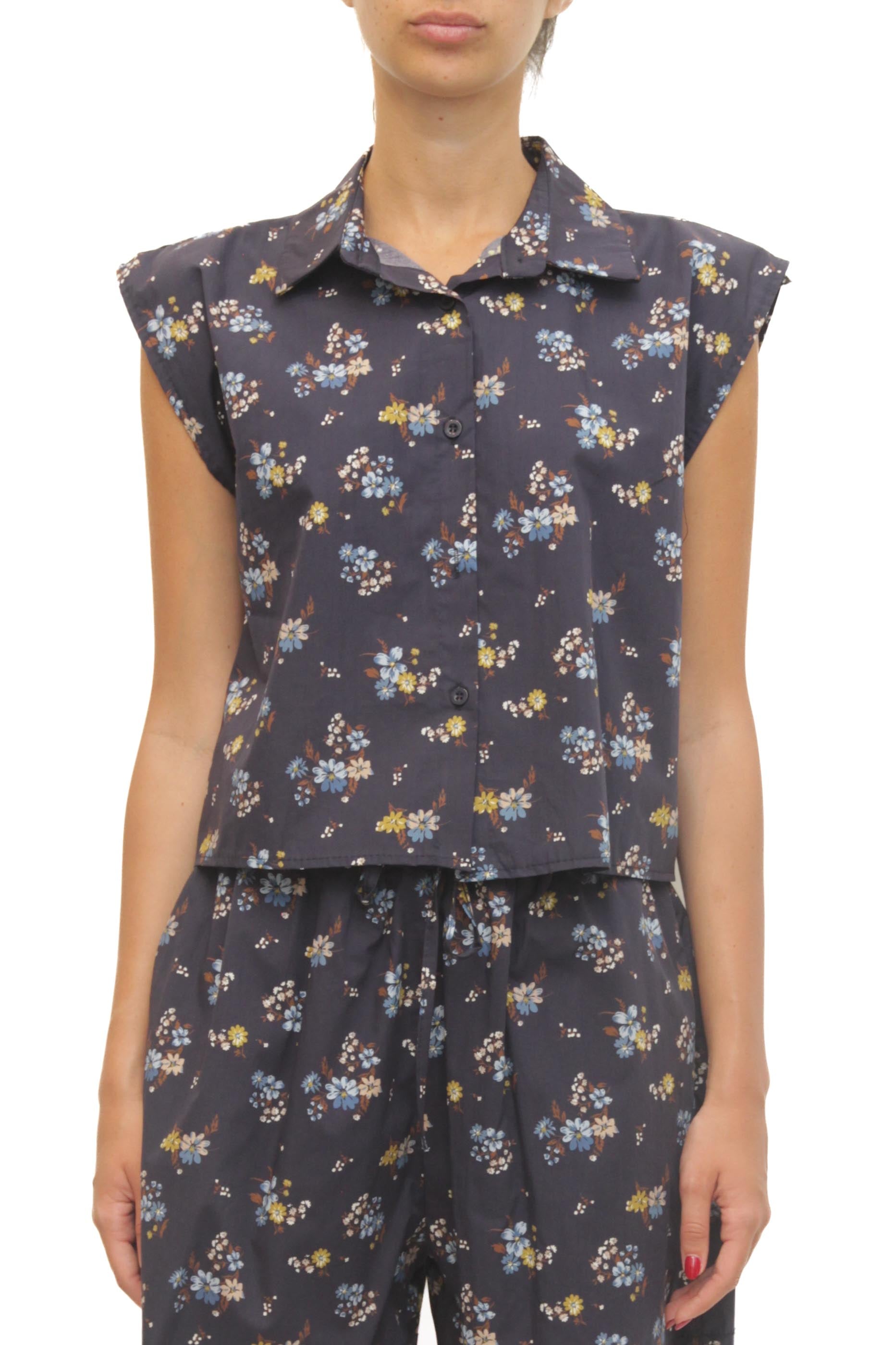 LEVH - Camicia Clarisa - F.BLU FIORE