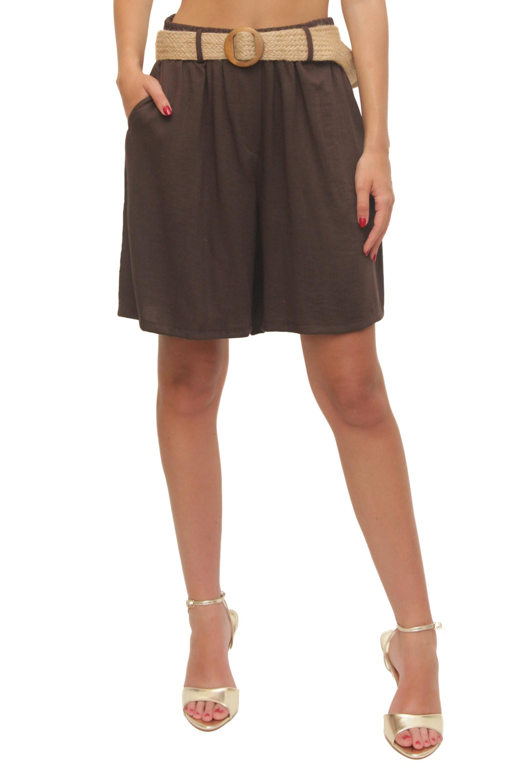 LEVH - Shorts Shantelle - MARRONE