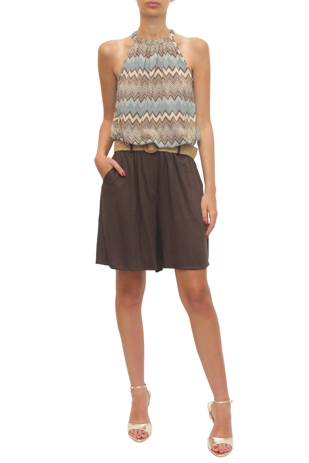 LEVH - Shorts Shantelle - MARRONE