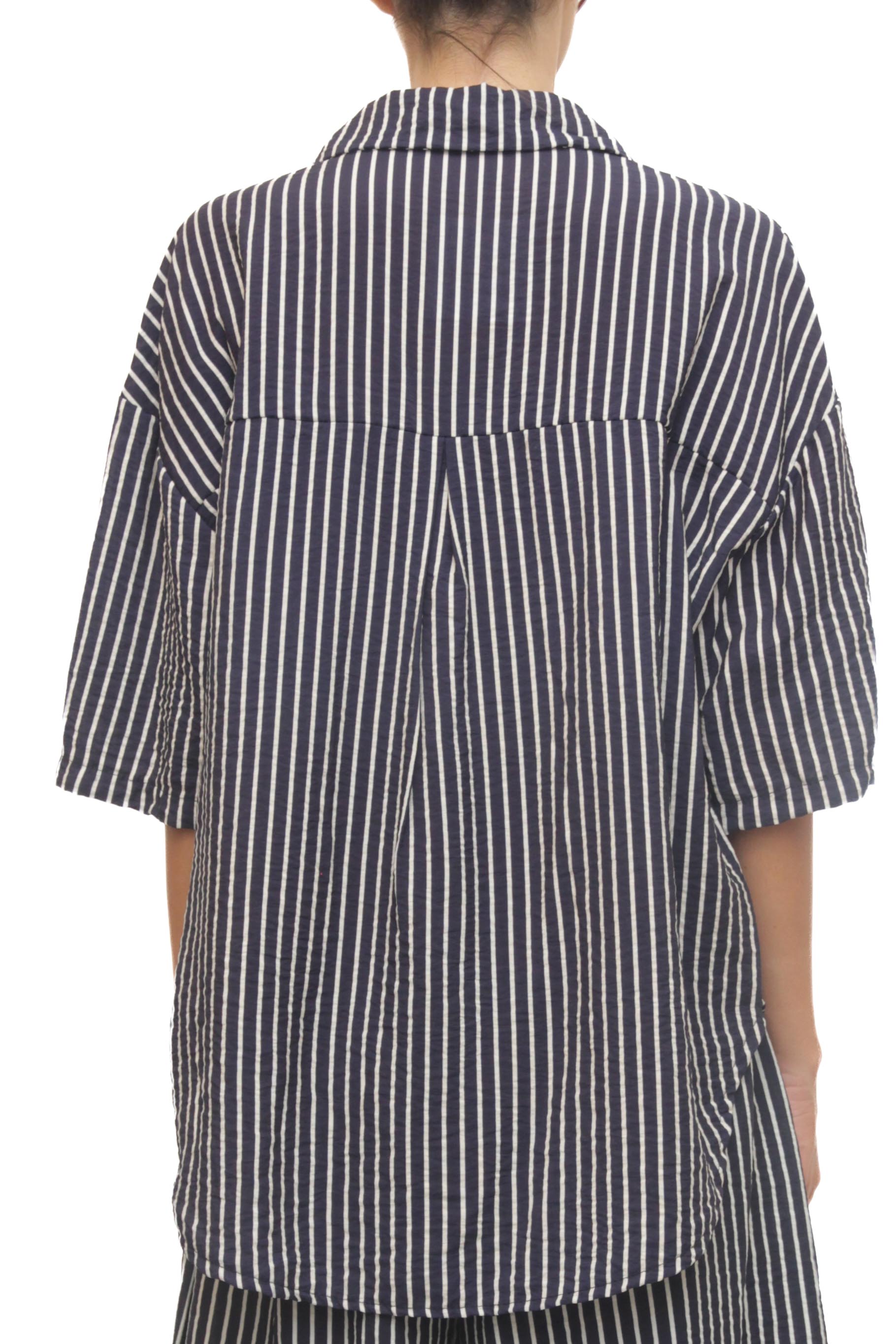 LEVH - Camicia Concord - Riga blu/bianco