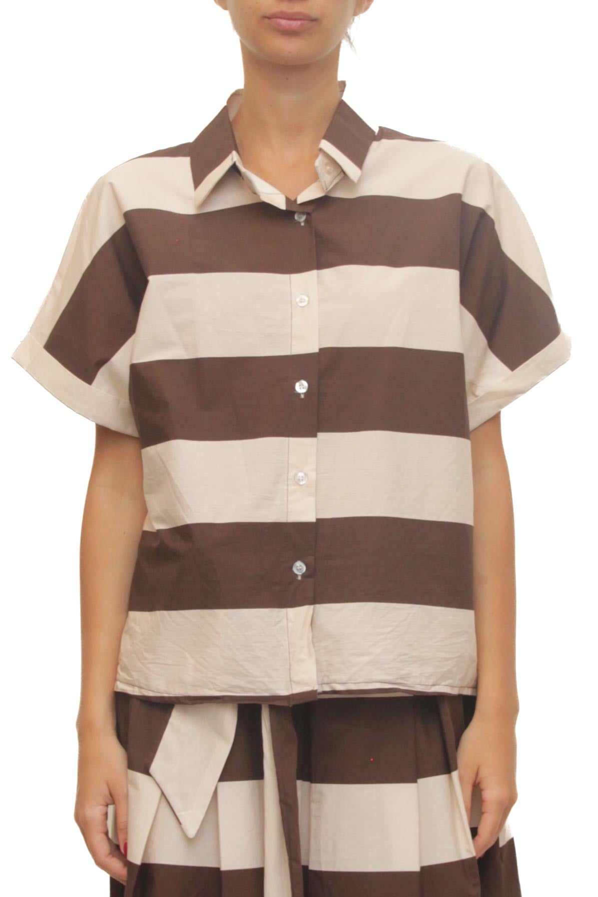 LEVH - Camicia Chanya - RIGA BEIGE/MARRONE