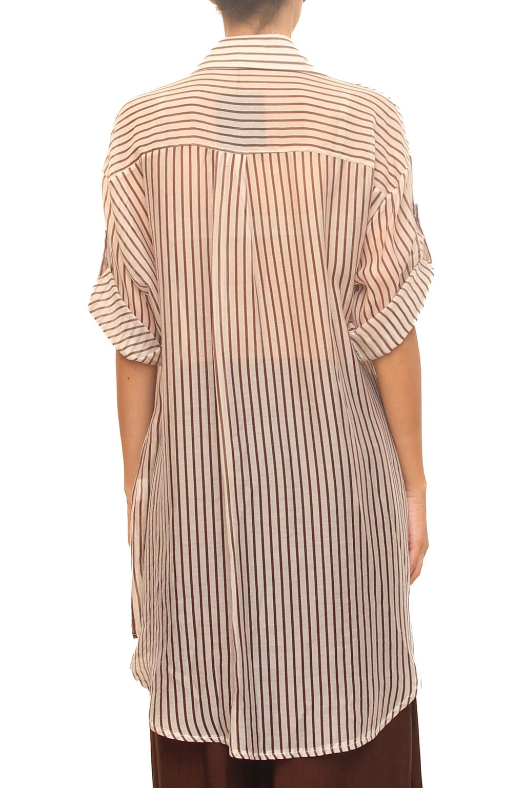 LEVH - Camicia Carianne - F.beige riga marrone