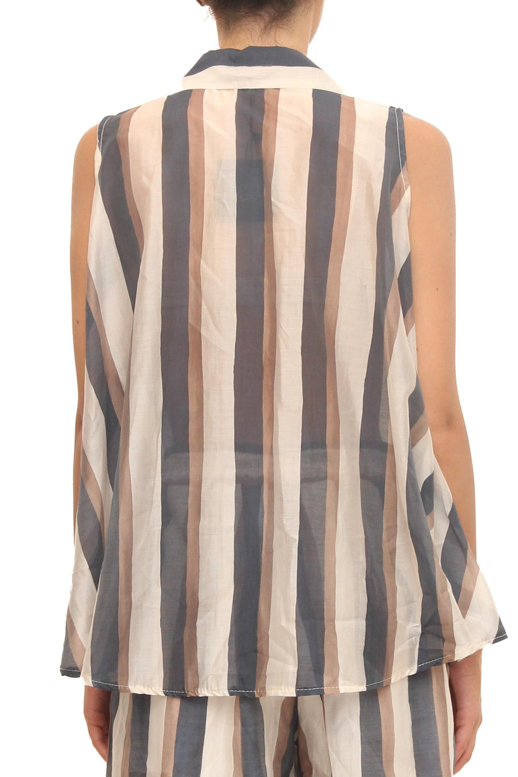 LEVH - Camicia Cannes - RIGA BEIGE/BLU