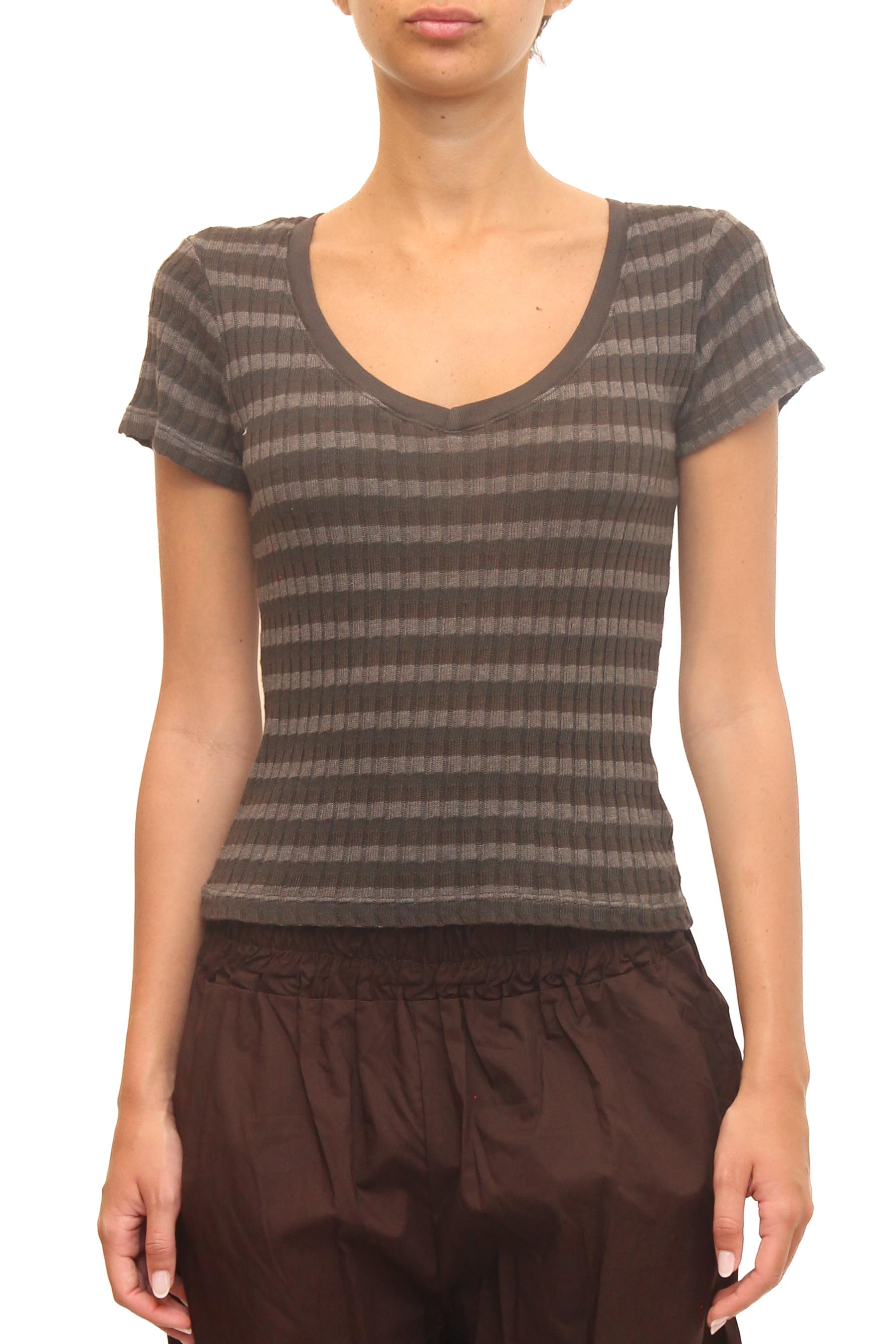 LEVH - T-shirt Teal - RIGA MARRONE