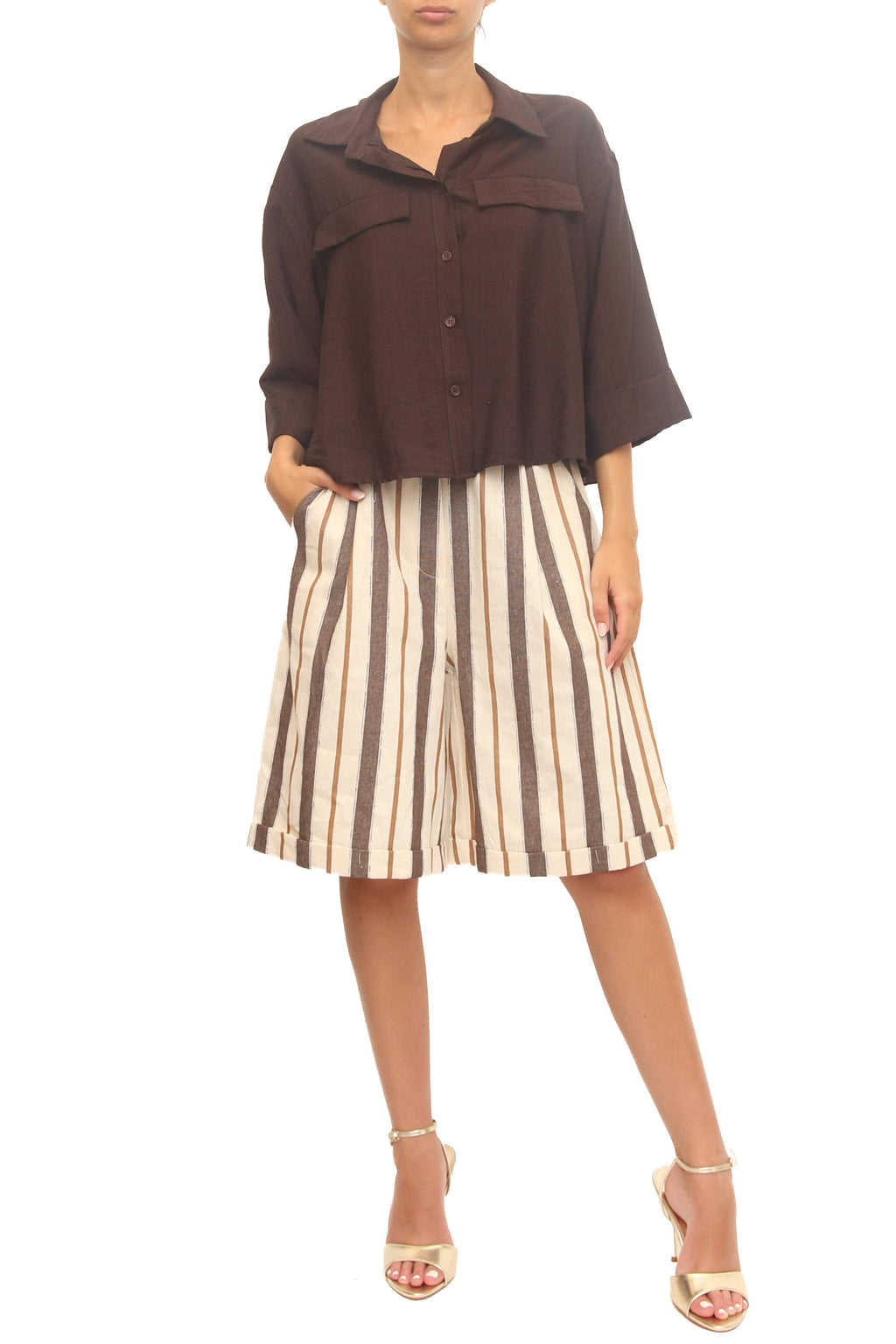 LEVH - Camicia Charmes - MARRONE
