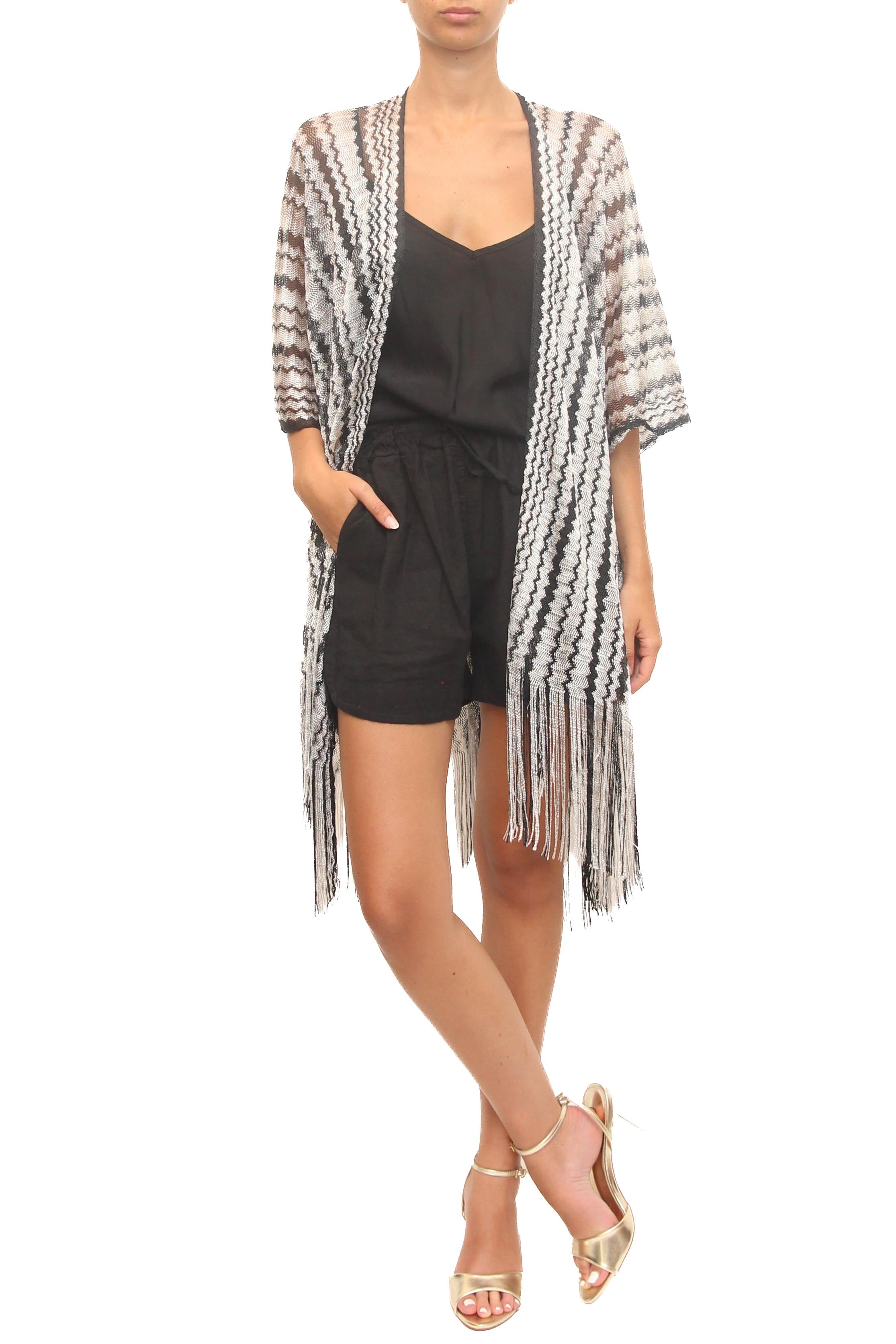 LEVH - Kimono Kanya - Black/white