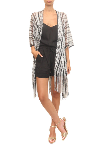 LEVH - Kimono Kanya - Black/white