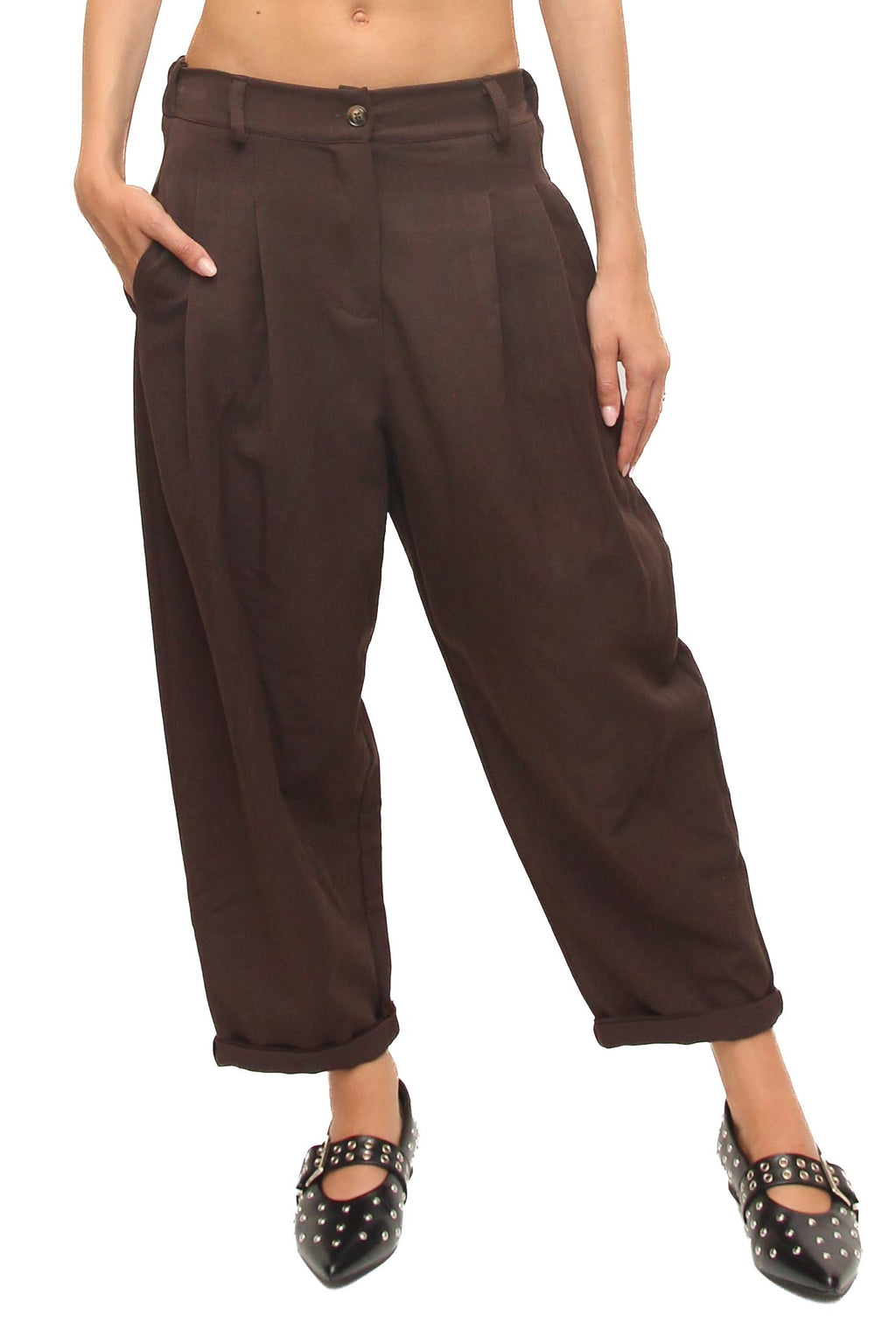 LEVH - Pantalone Phyliss - MARRONE