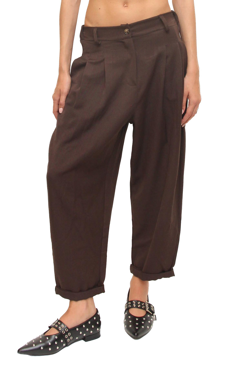 LEVH - Pantalone Phyliss - MARRONE
